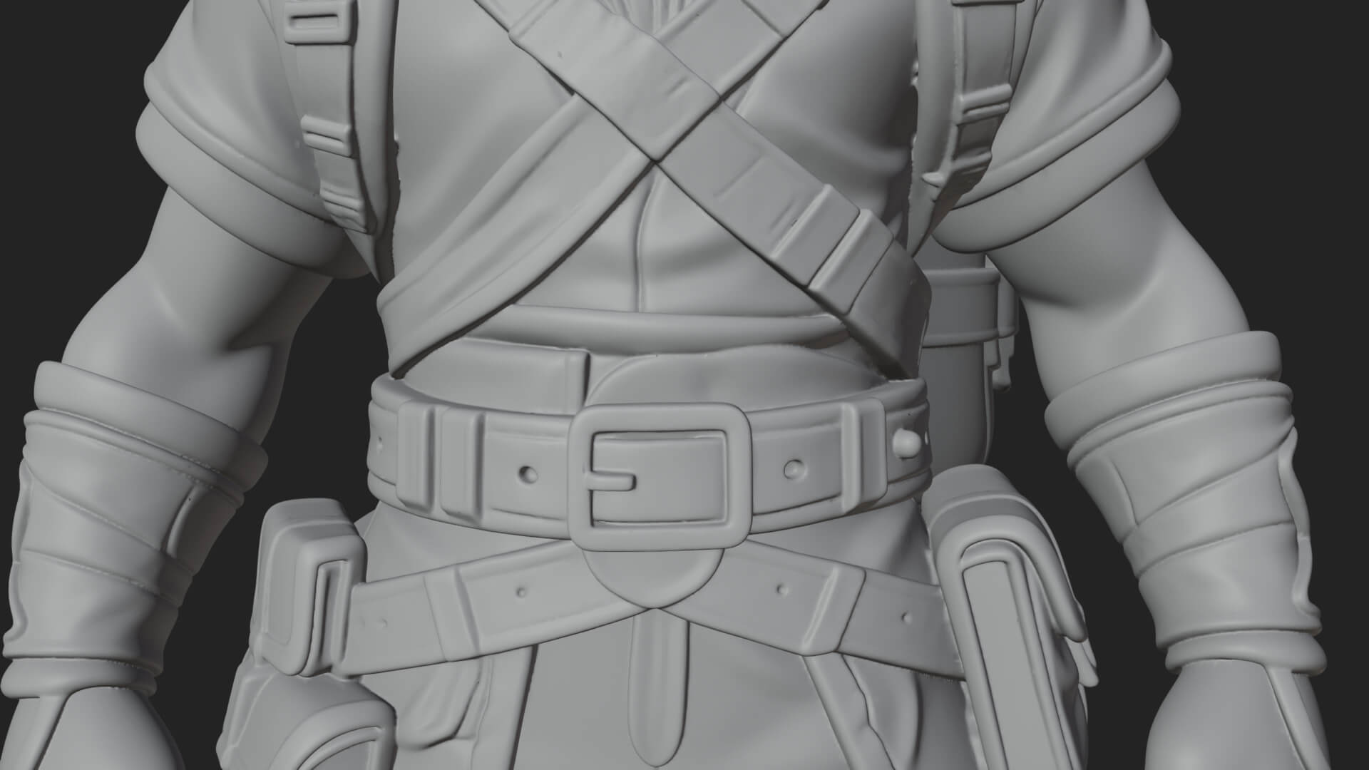 Hooded Ranger Statue Design 15 3D Print Model 3D Model