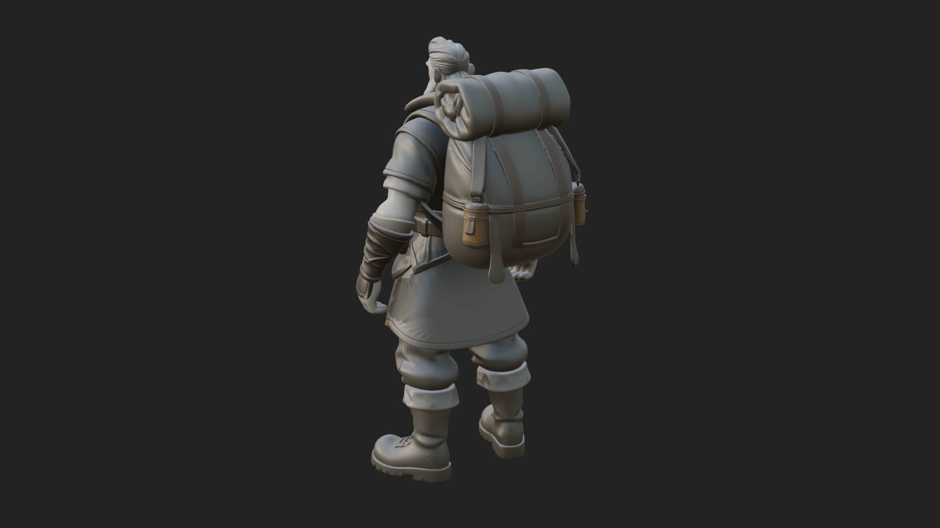 Hooded Ranger Statue Design 16 3D Print Model 3D Model