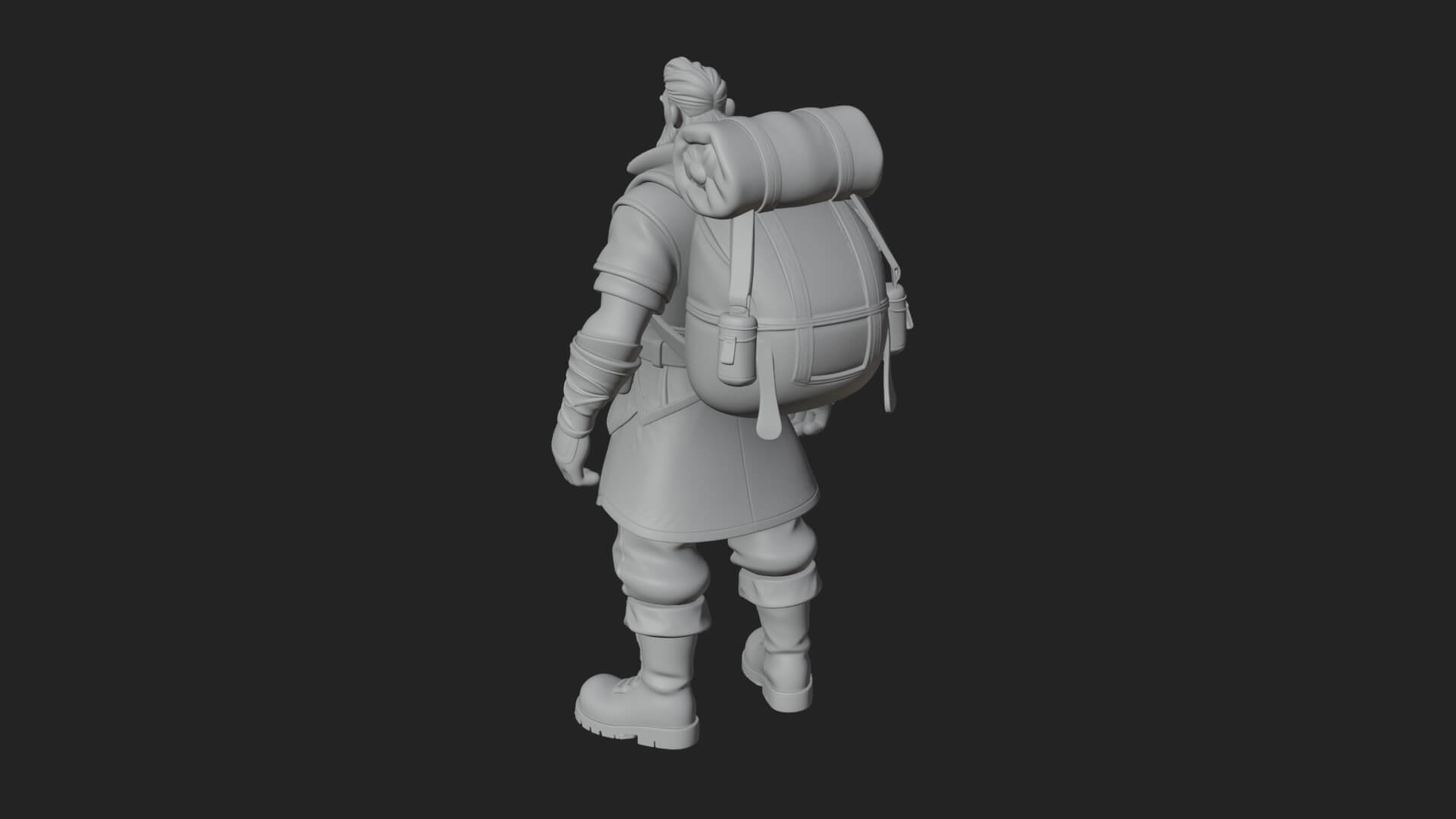 Hooded Ranger Statue Design 16 3D Print Model 3D Model