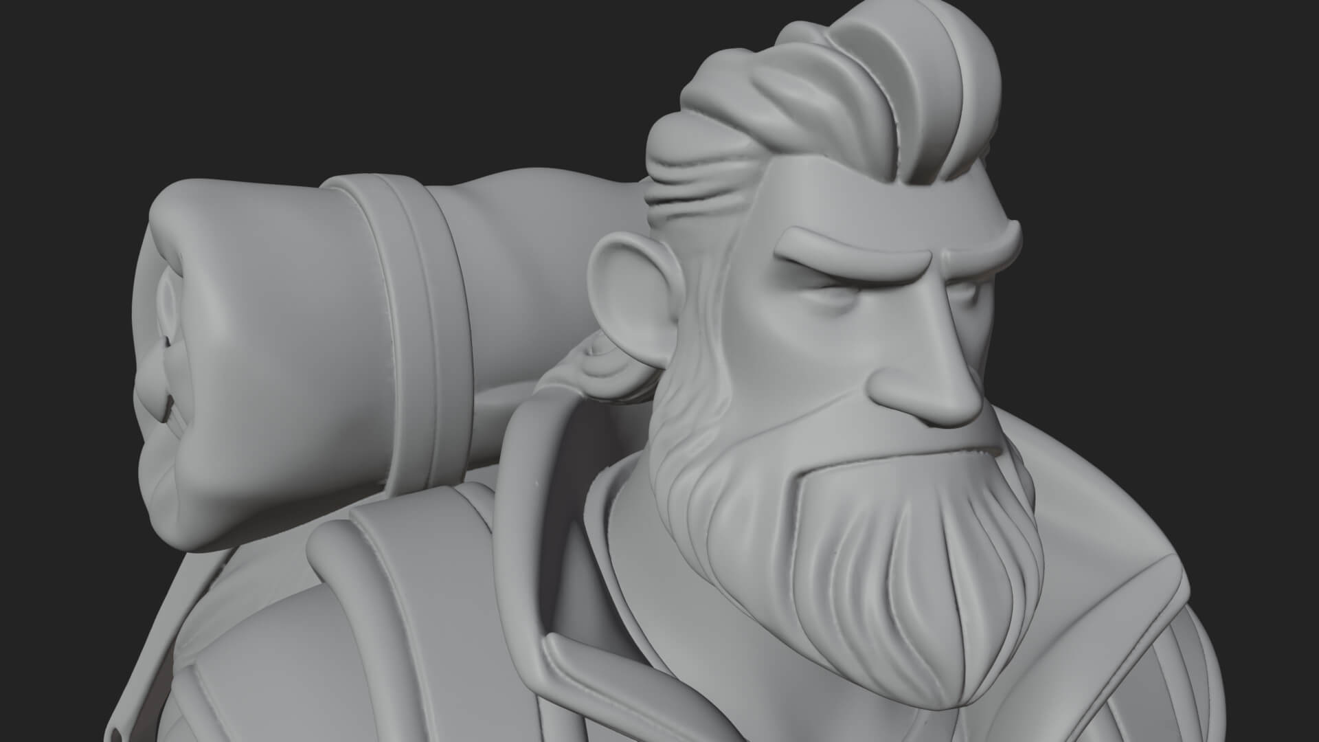 Hooded Ranger Statue Design 16 3D Print Model 3D Model