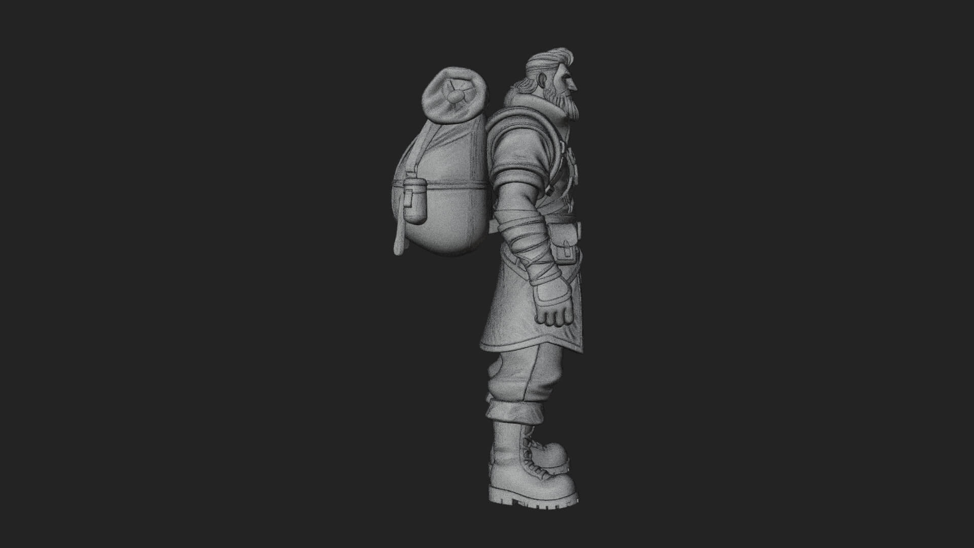 Hooded Ranger Statue Design 16 3D Print Model 3D Model