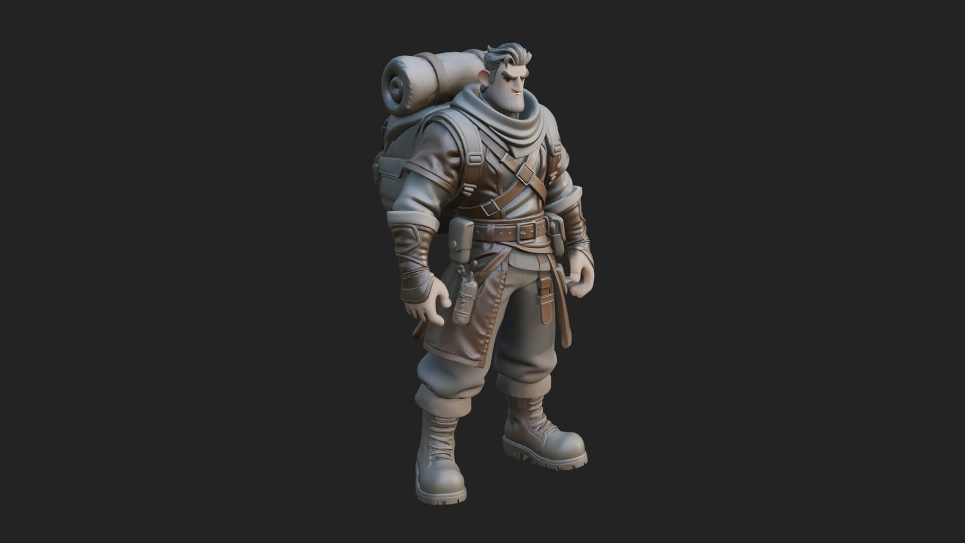 Hooded Ranger Statue Design 17 3D Print Model 3D Model