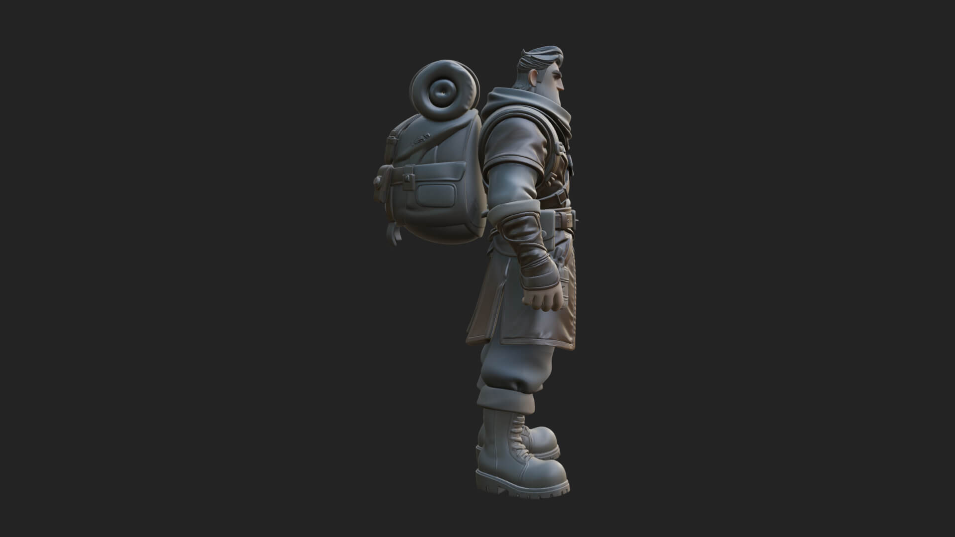 Hooded Ranger Statue Design 17 3D Print Model 3D Model