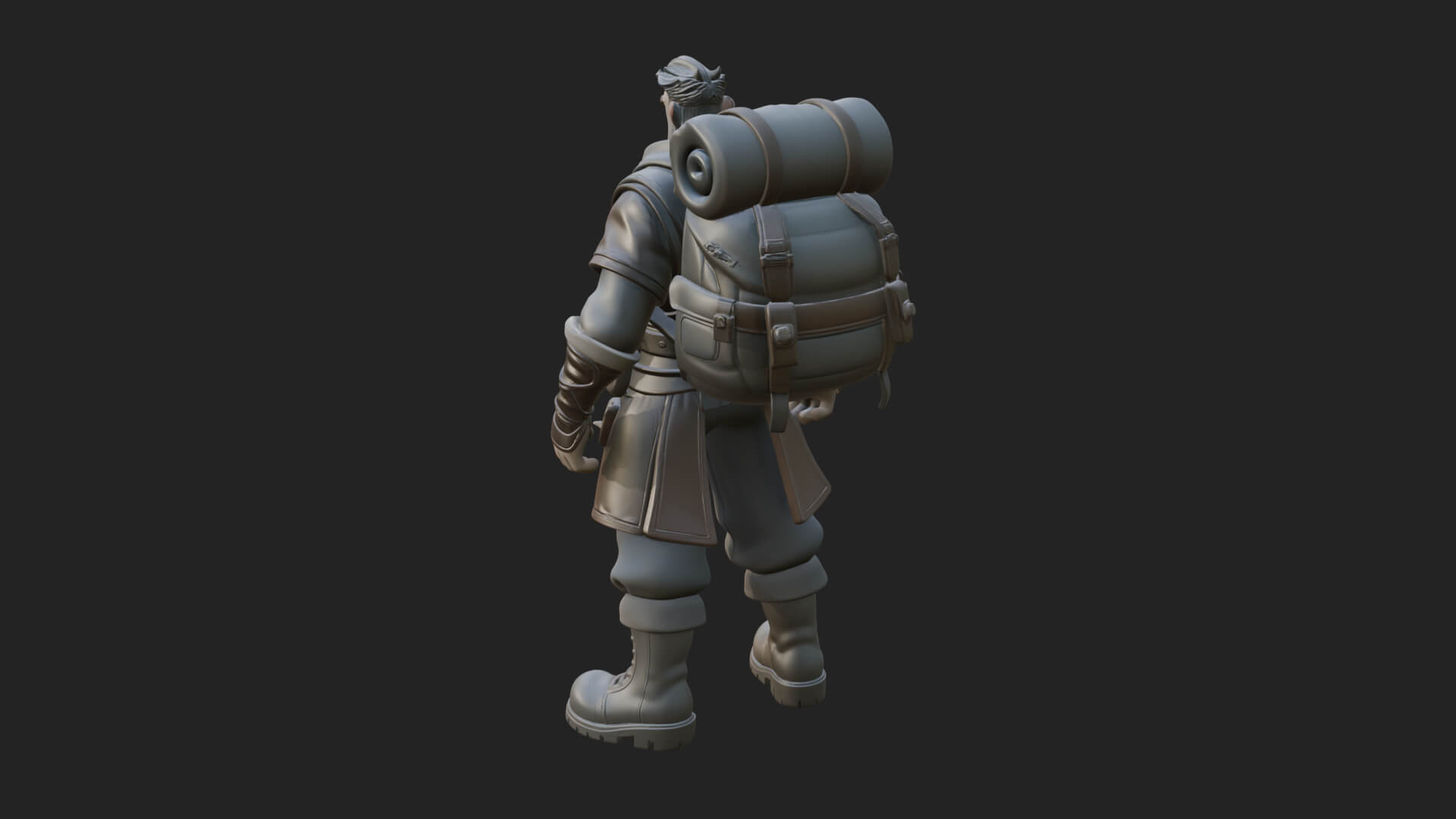 Hooded Ranger Statue Design 17 3D Print Model 3D Model