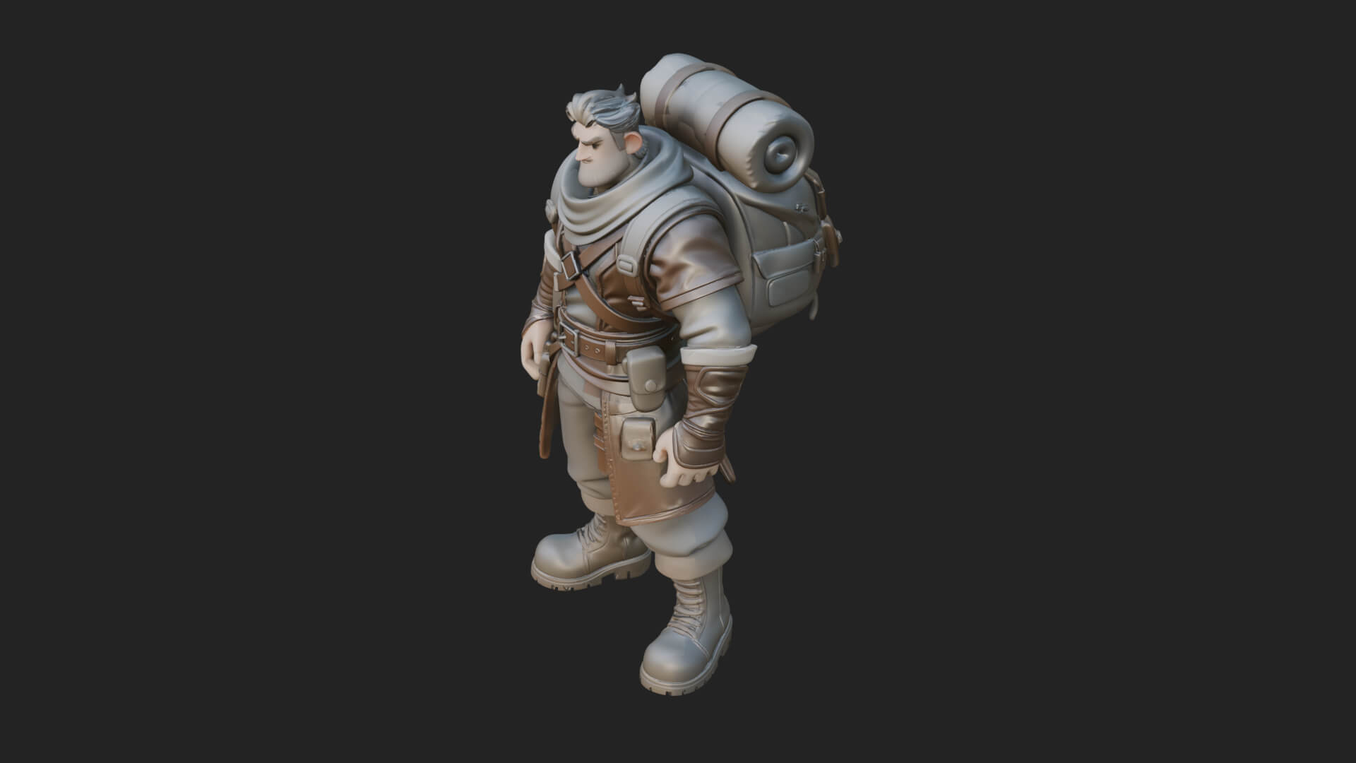 Hooded Ranger Statue Design 17 3D Print Model 3D Model