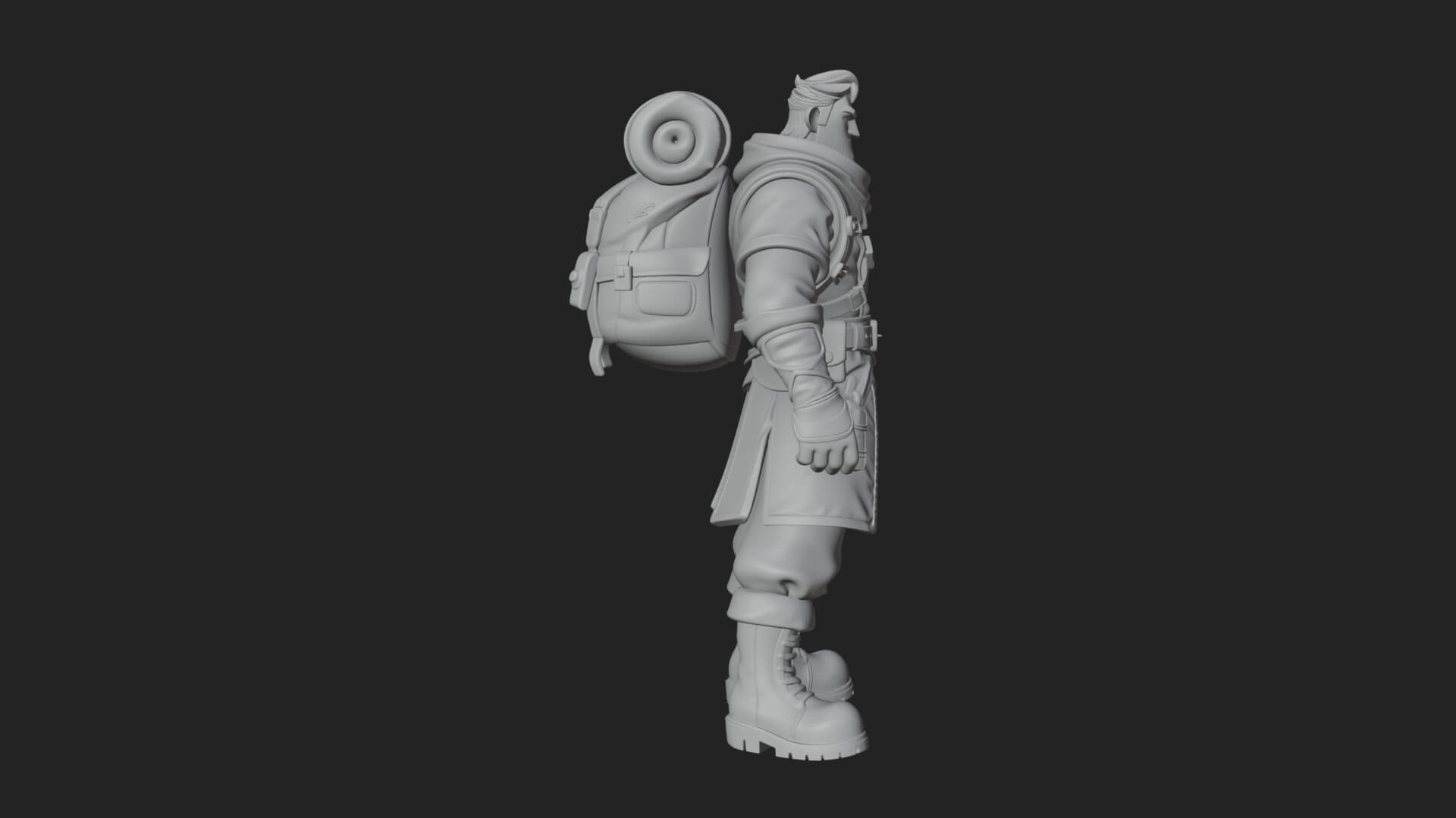 Hooded Ranger Statue Design 17 3D Print Model 3D Model