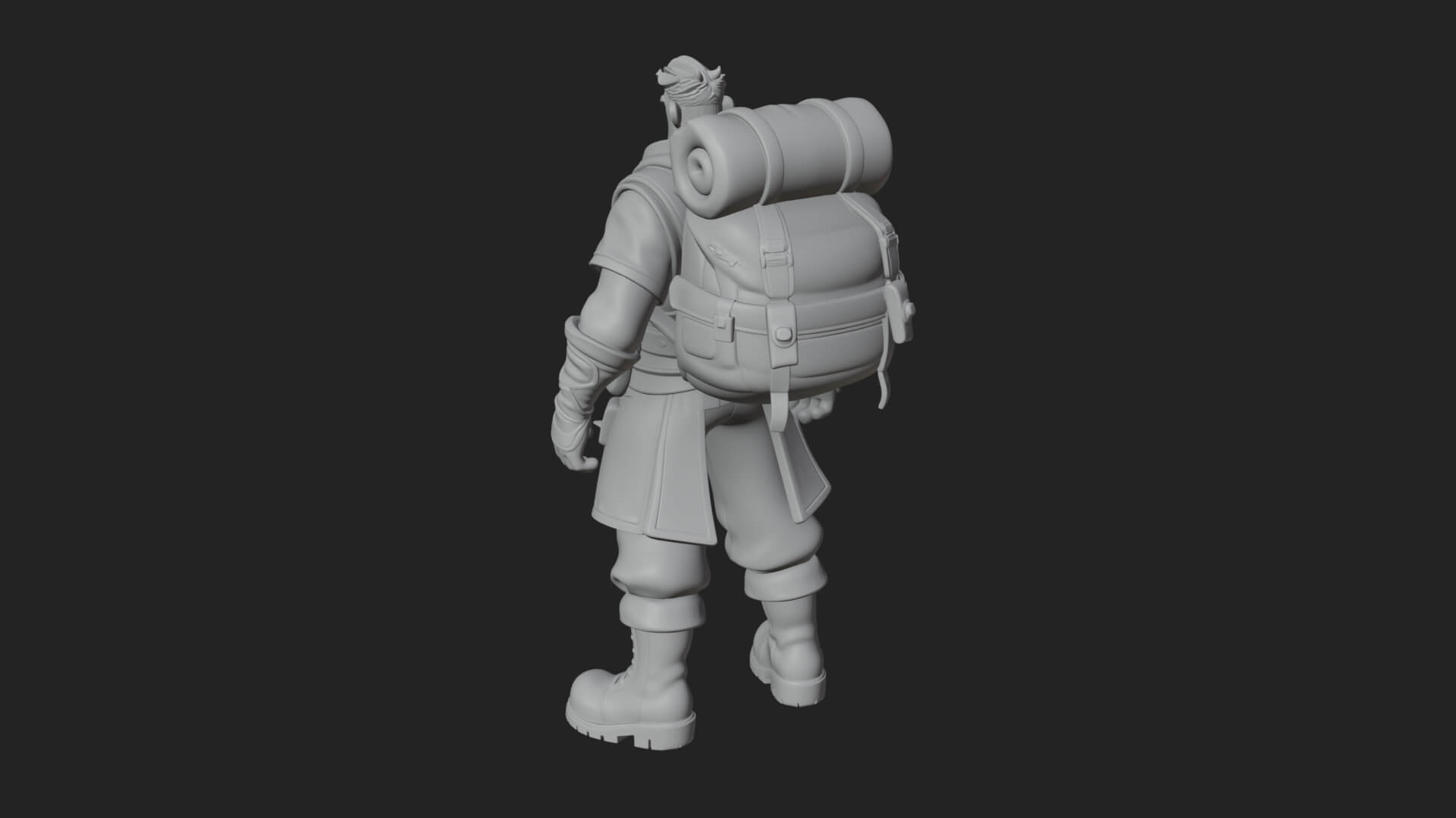 Hooded Ranger Statue Design 17 3D Print Model 3D Model