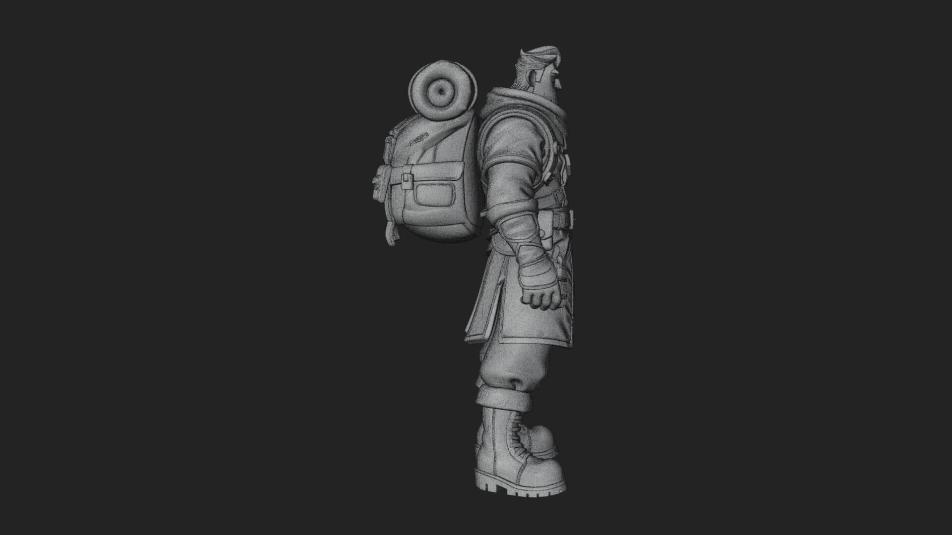 Hooded Ranger Statue Design 17 3D Print Model 3D Model