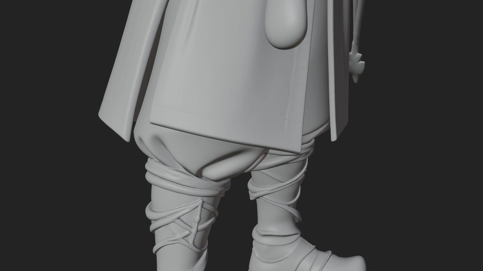 Hooded Ranger Statue Design 19 3D Print Model 3D Model