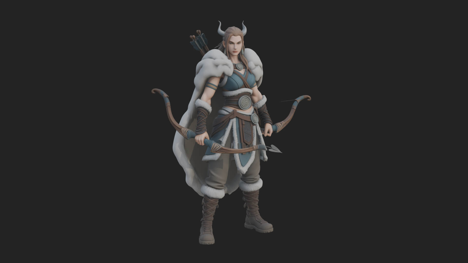Hooded Ranger Statue Design 20 3D Print Model 3D Model