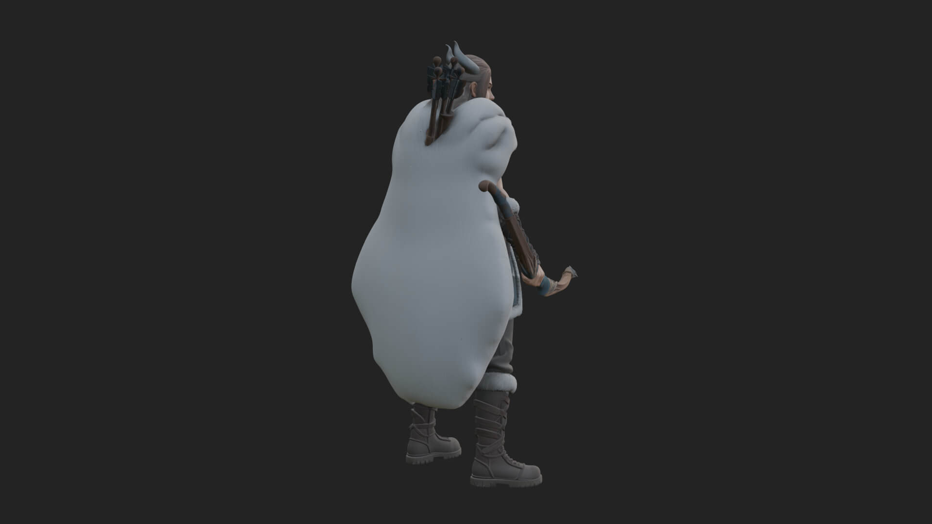 Hooded Ranger Statue Design 20 3D Print Model 3D Model