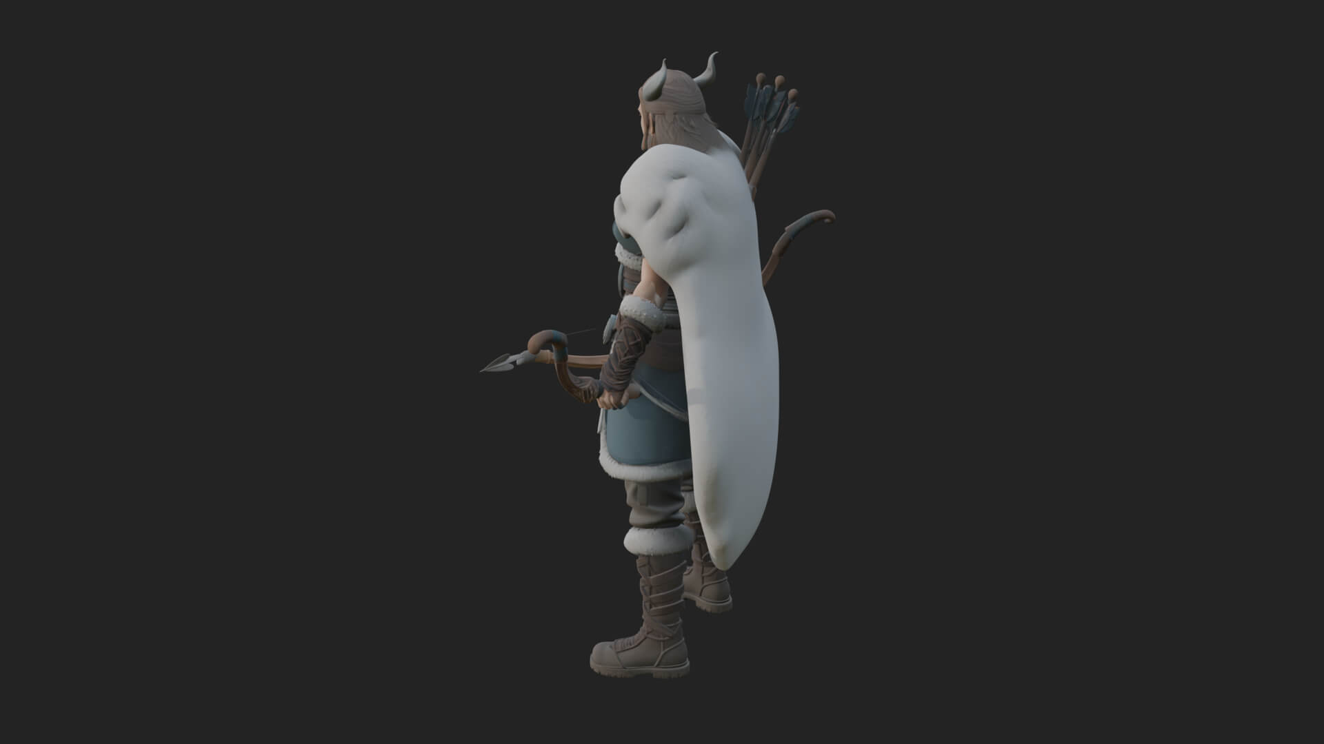 Hooded Ranger Statue Design 20 3D Print Model 3D Model