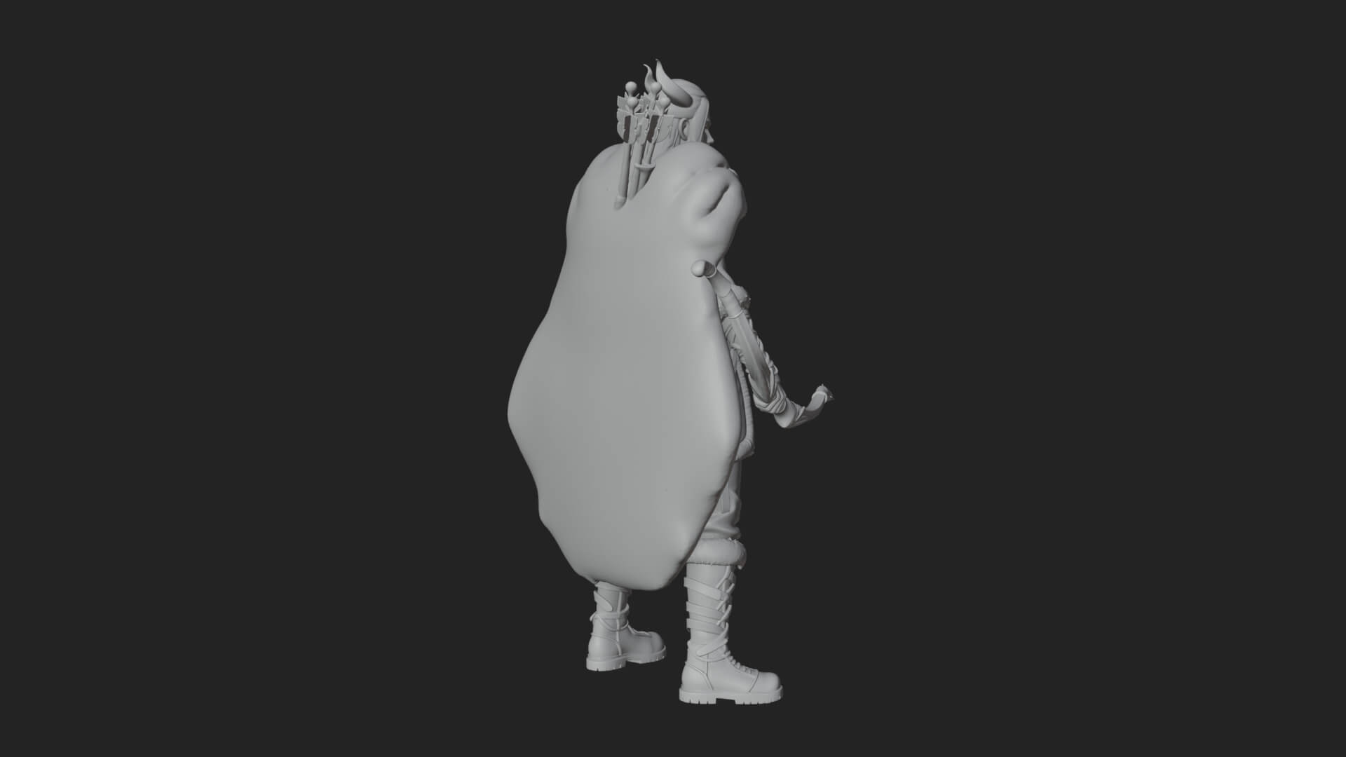 Hooded Ranger Statue Design 20 3D Print Model 3D Model