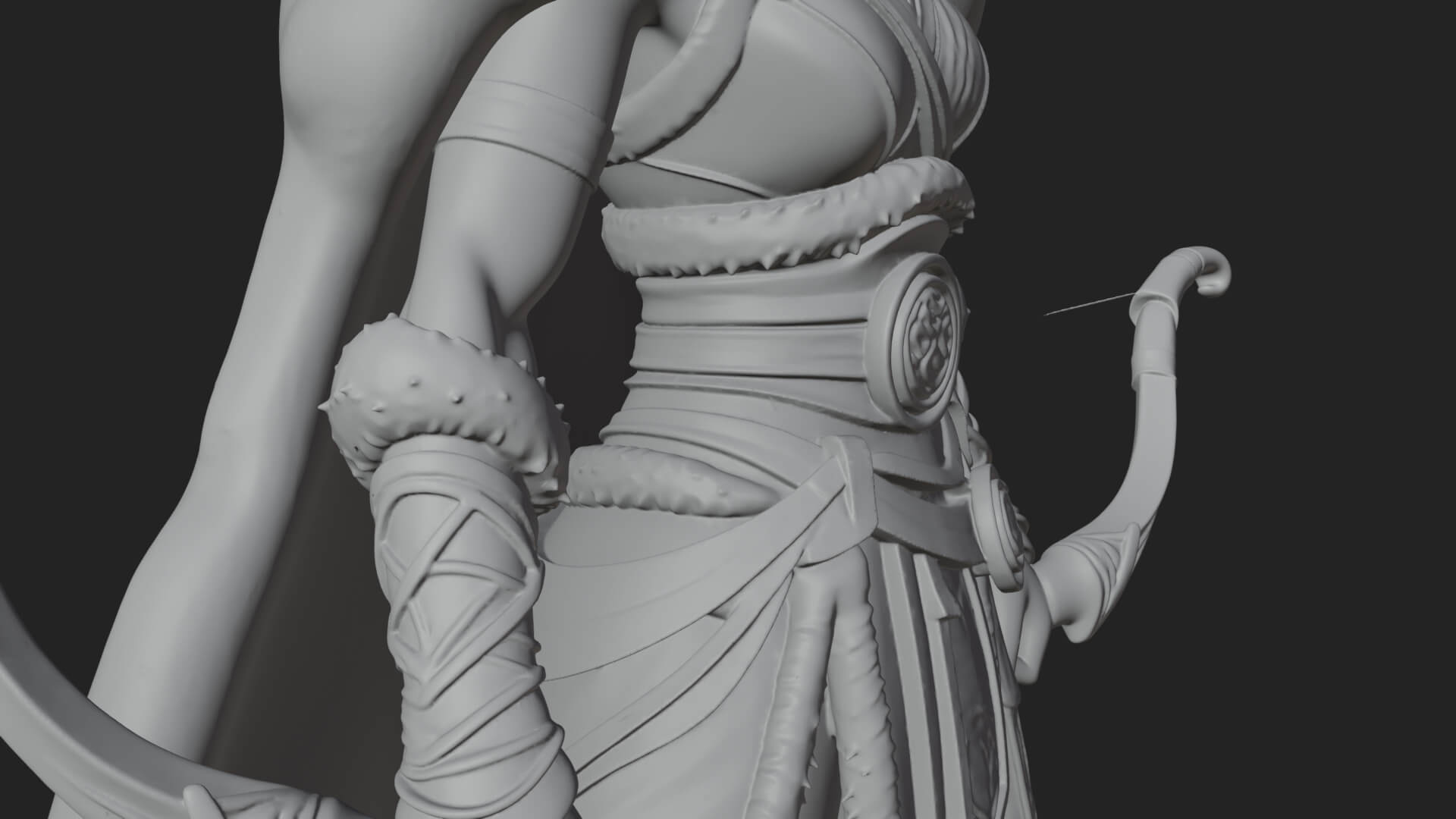 Hooded Ranger Statue Design 20 3D Print Model 3D Model