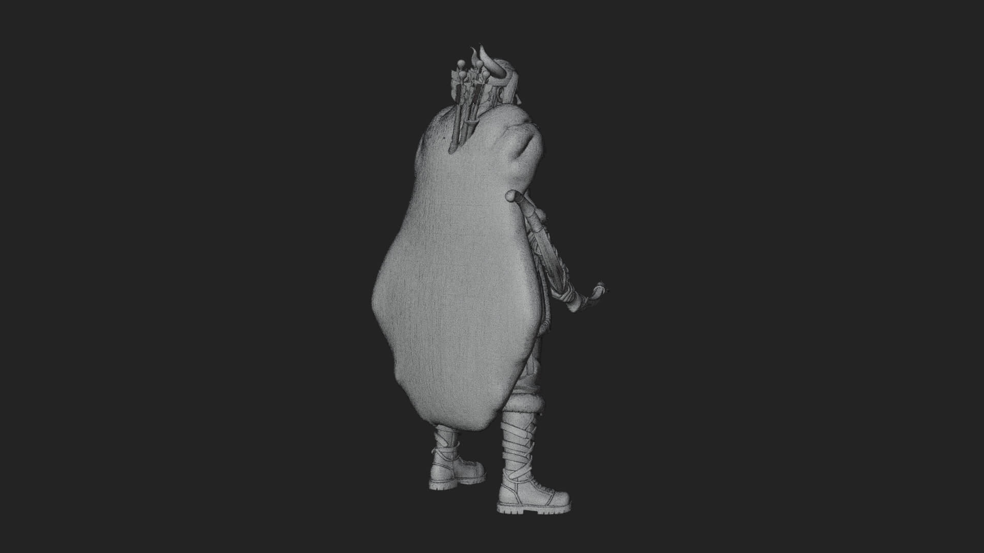 Hooded Ranger Statue Design 20 3D Print Model 3D Model