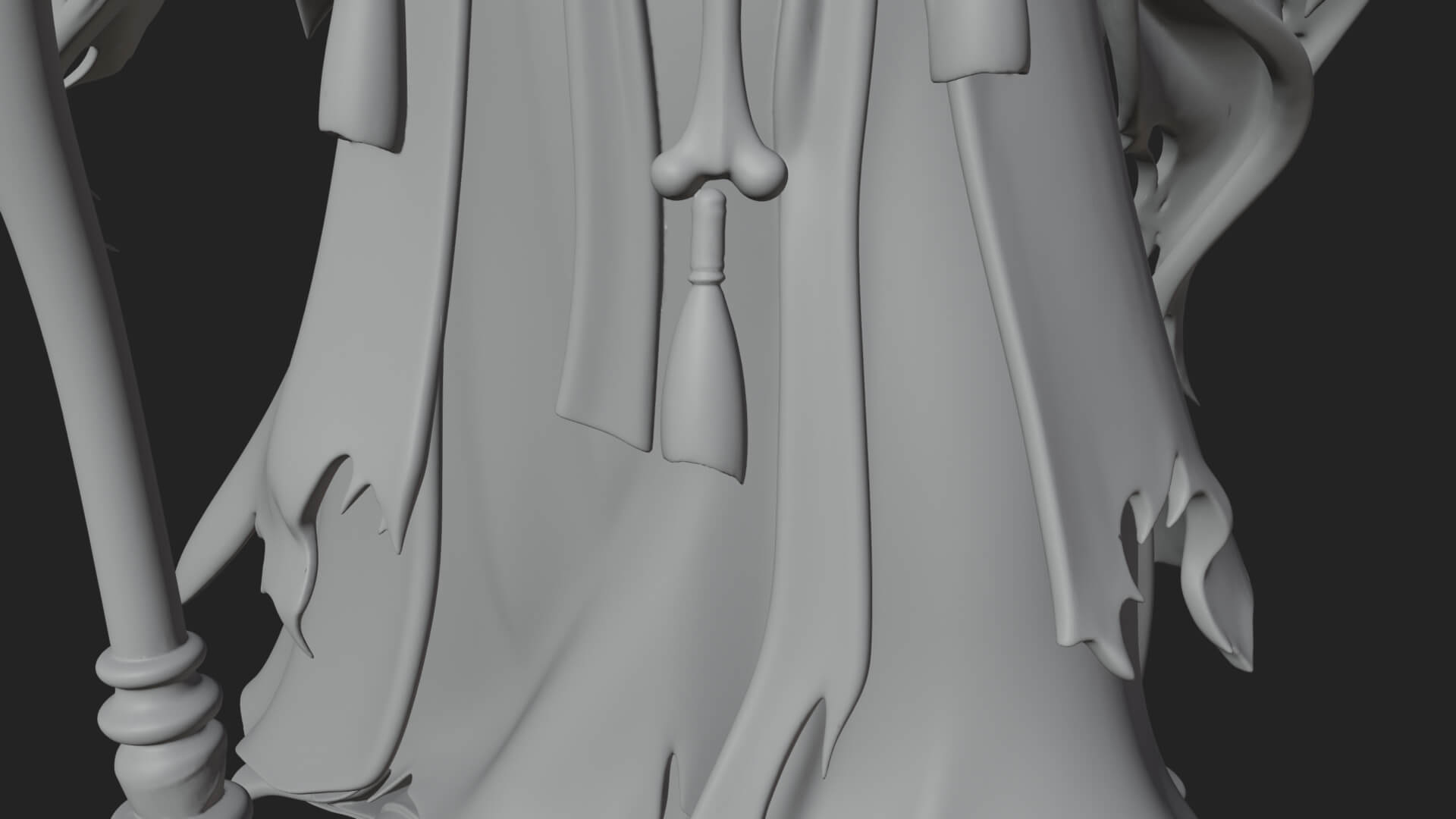 Hooded Skeleton Reaper Statue Design 13 3D Print Model 3D Model