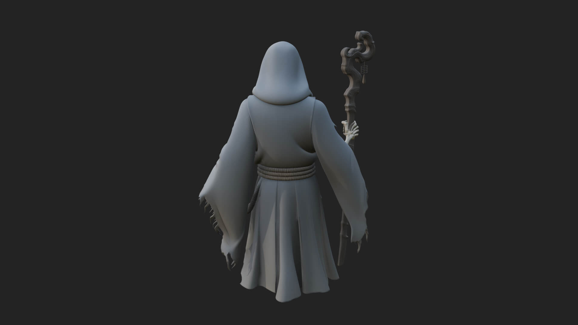 Hooded Skeleton Reaper Statue Design 14 3D Print Model 3D Model