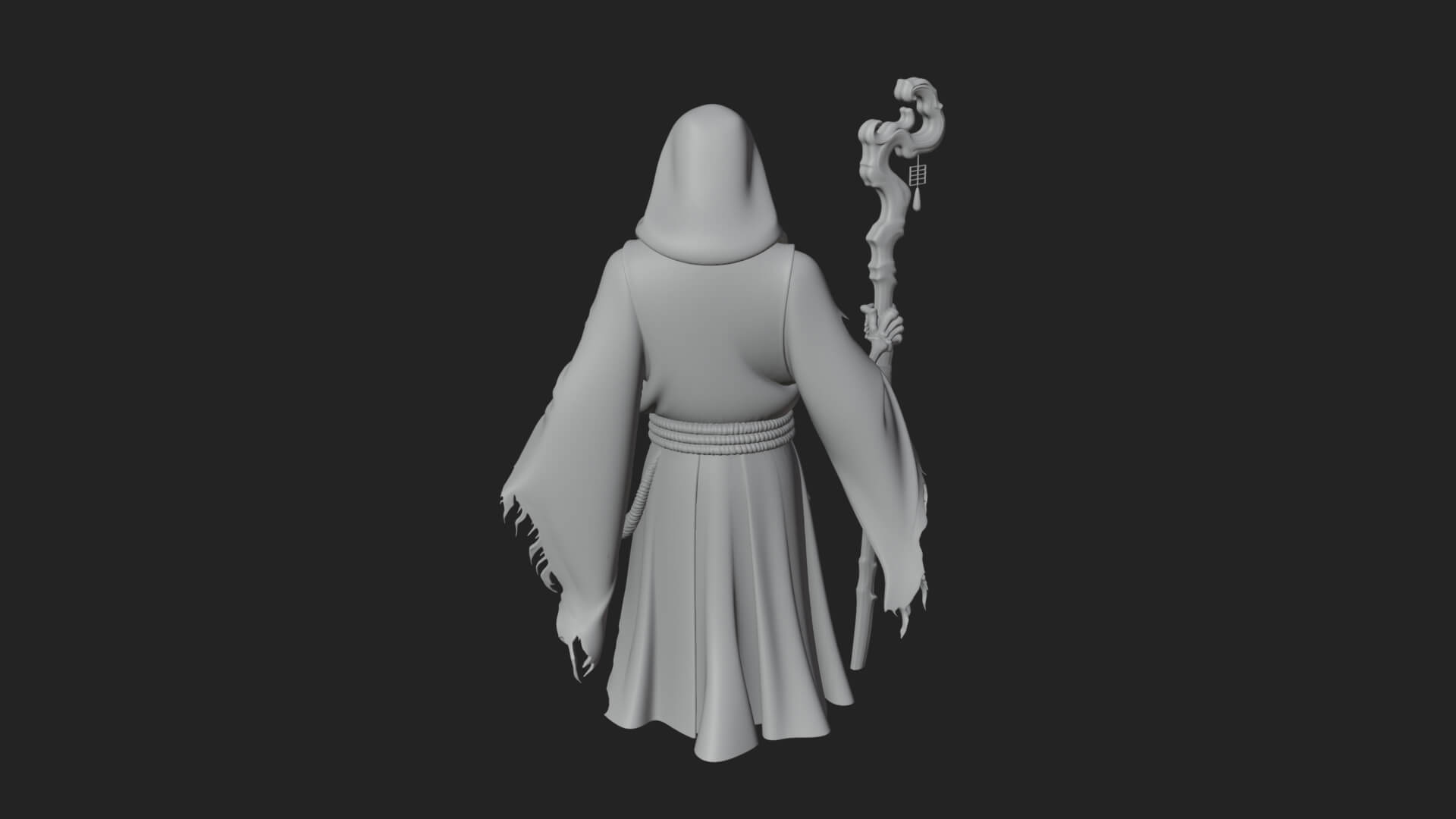 Hooded Skeleton Reaper Statue Design 14 3D Print Model 3D Model