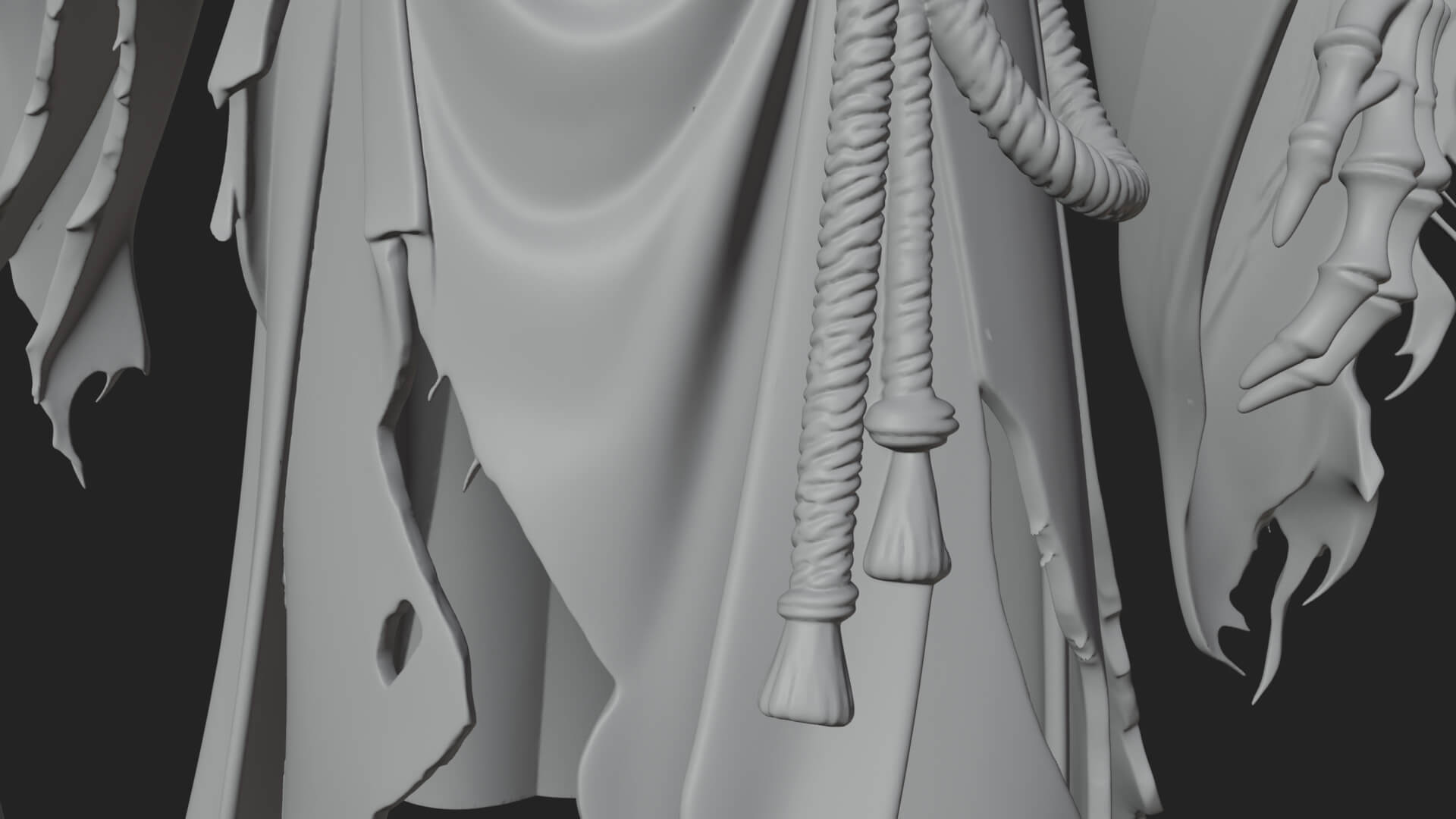 Hooded Skeleton Reaper Statue Design 14 3D Print Model 3D Model
