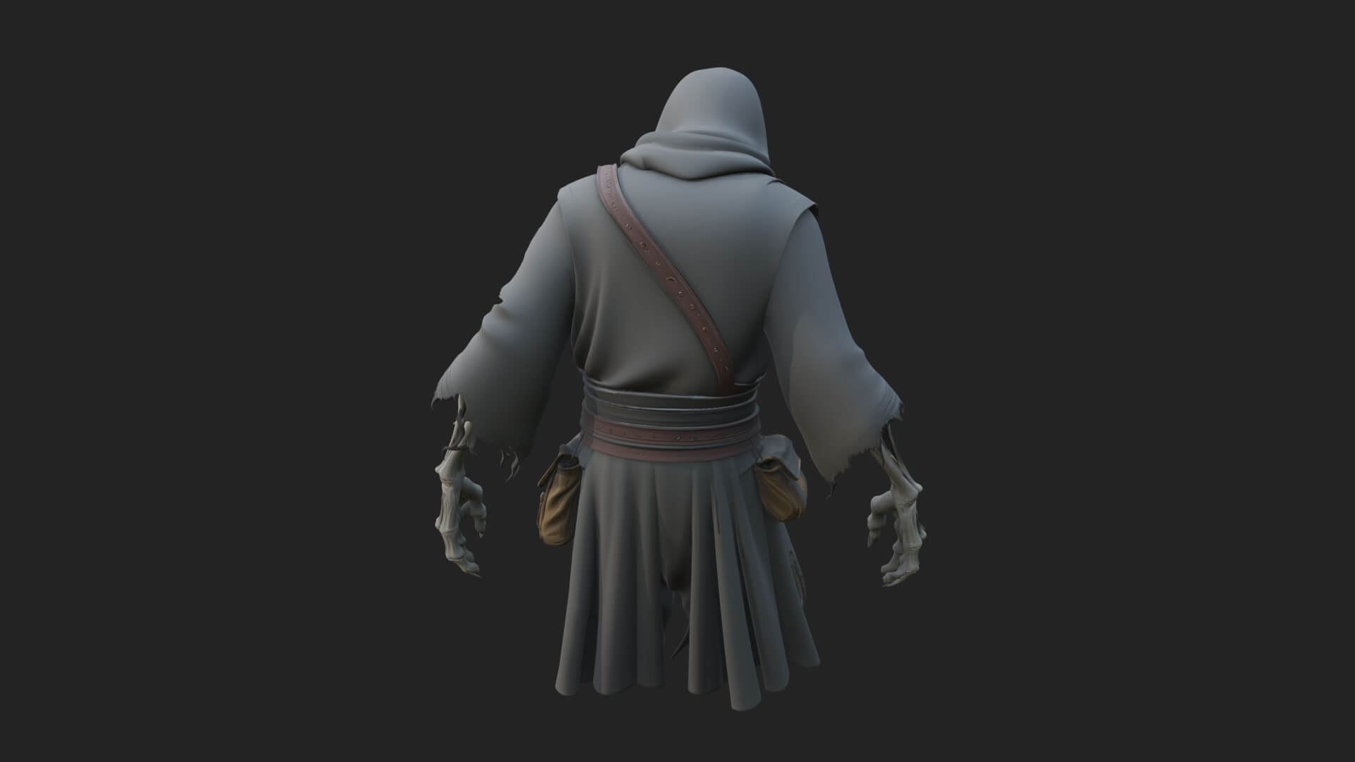 Hooded Skeleton Reaper Statue Design 16 3D Print Model 3D Model