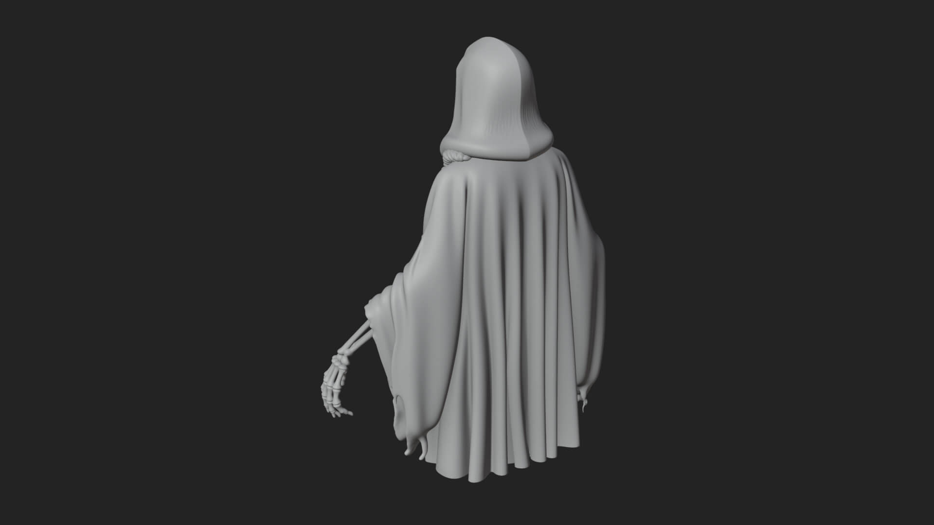 Hooded Skeleton Reaper Statue Design 17 3D Print Model 3D Model