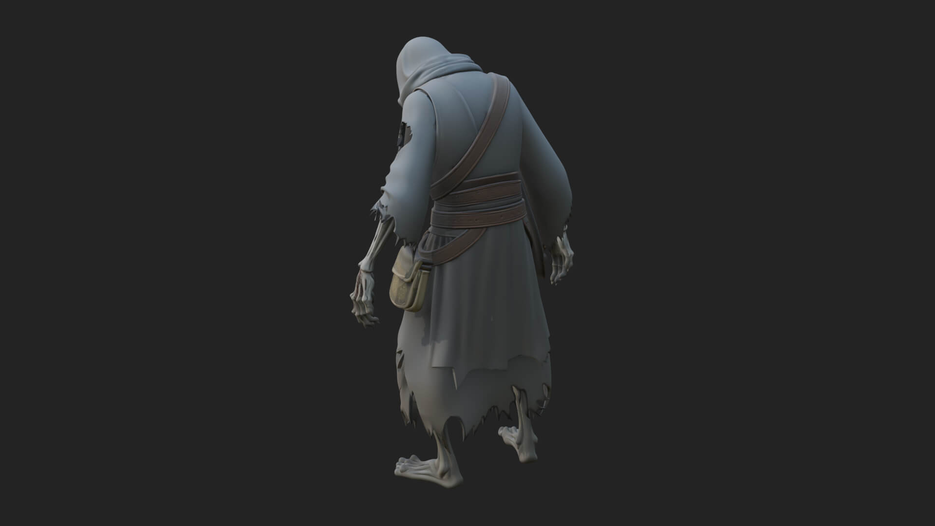 Hooded Skeleton Reaper Statue Design 18 3D Print Model 3D Model