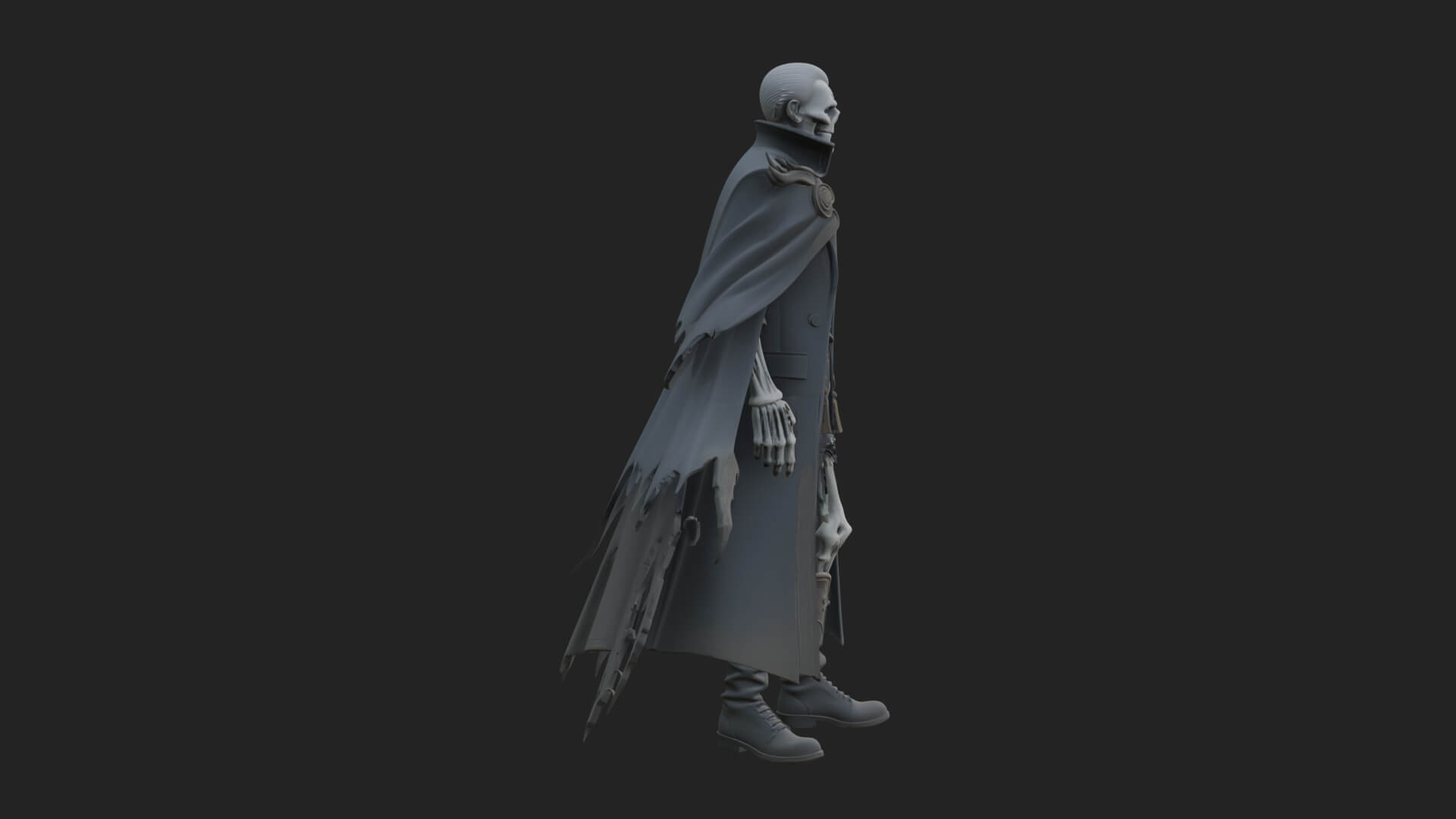 Hooded Skeleton Reaper Statue Design 20 3D Print Model 3D Model