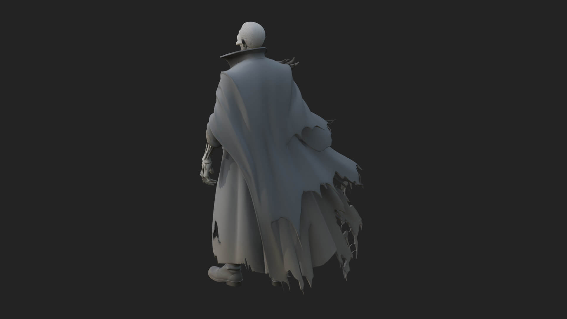 Hooded Skeleton Reaper Statue Design 20 3D Print Model 3D Model