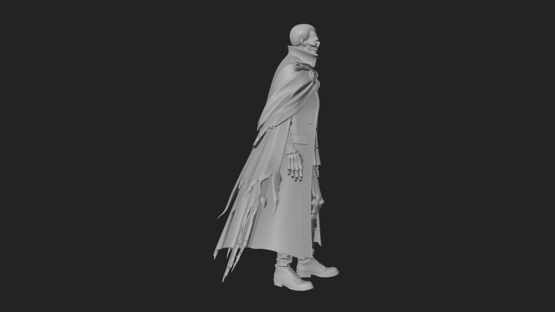 Hooded Skeleton Reaper Statue Design 20 3D Print Model 3D Model