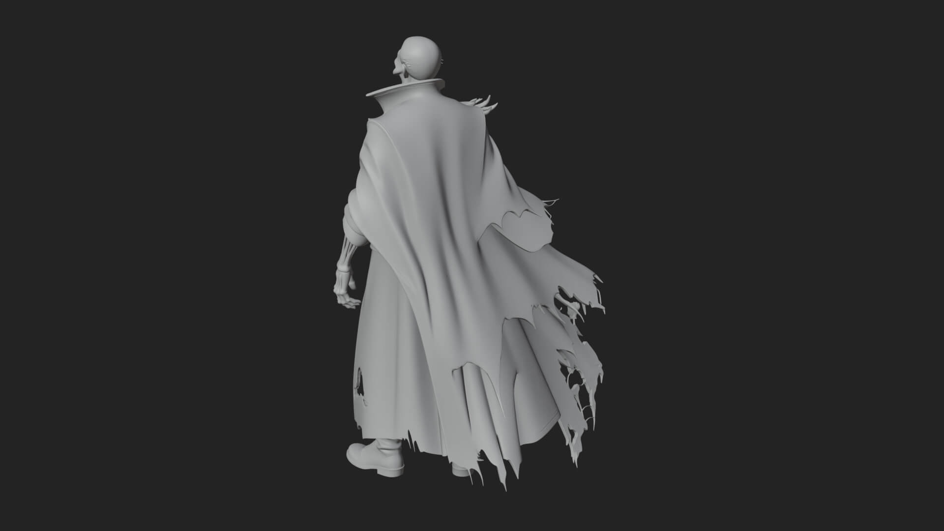 Hooded Skeleton Reaper Statue Design 20 3D Print Model 3D Model