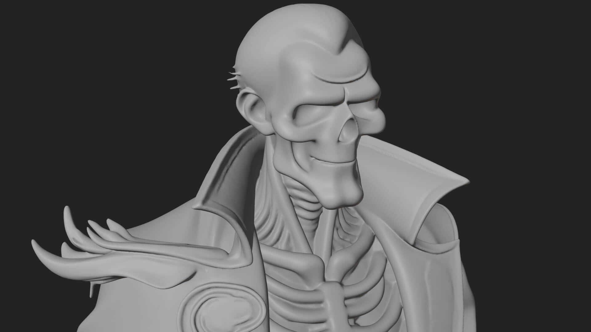 Hooded Skeleton Reaper Statue Design 20 3D Print Model 3D Model