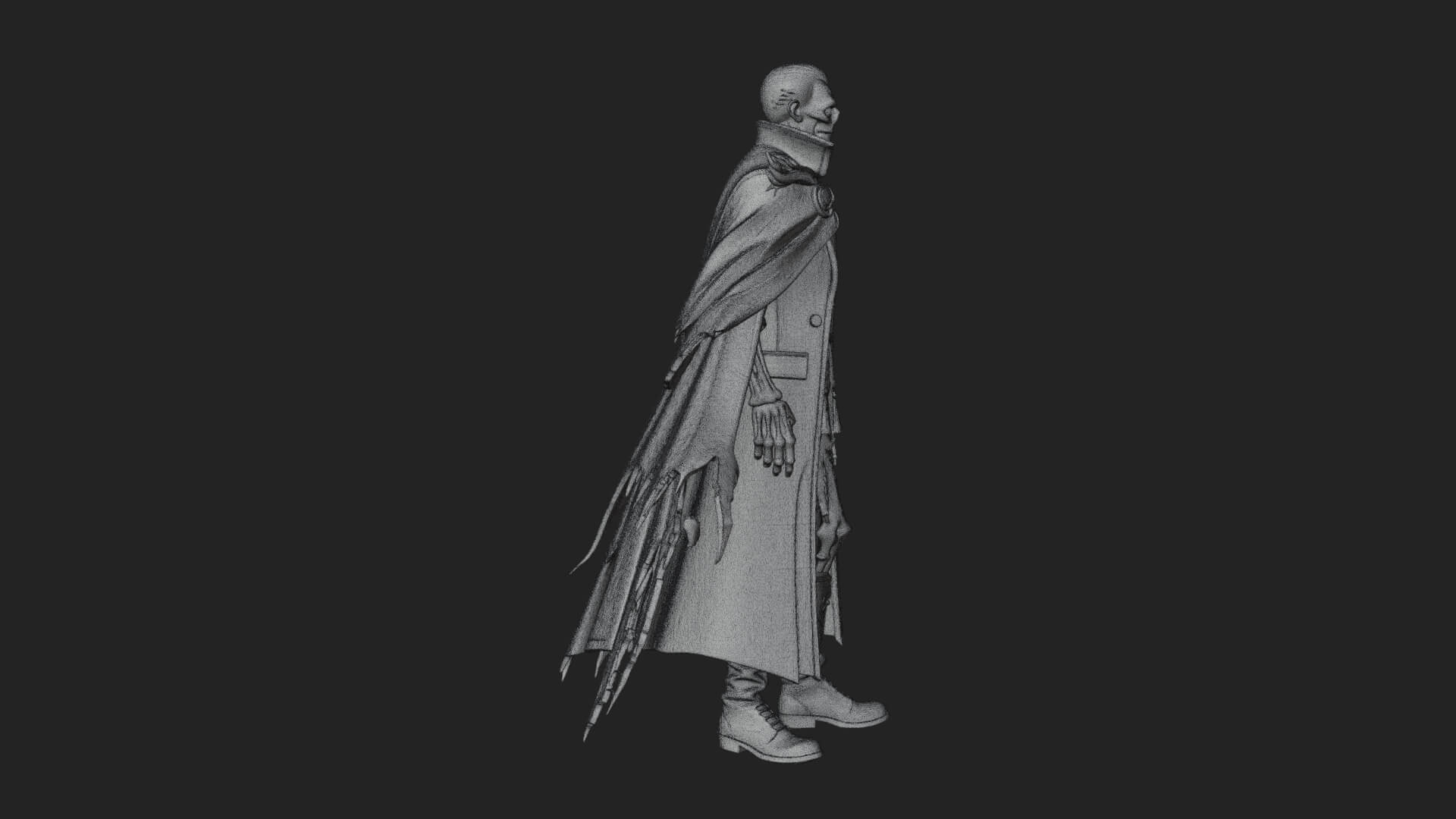 Hooded Skeleton Reaper Statue Design 20 3D Print Model 3D Model