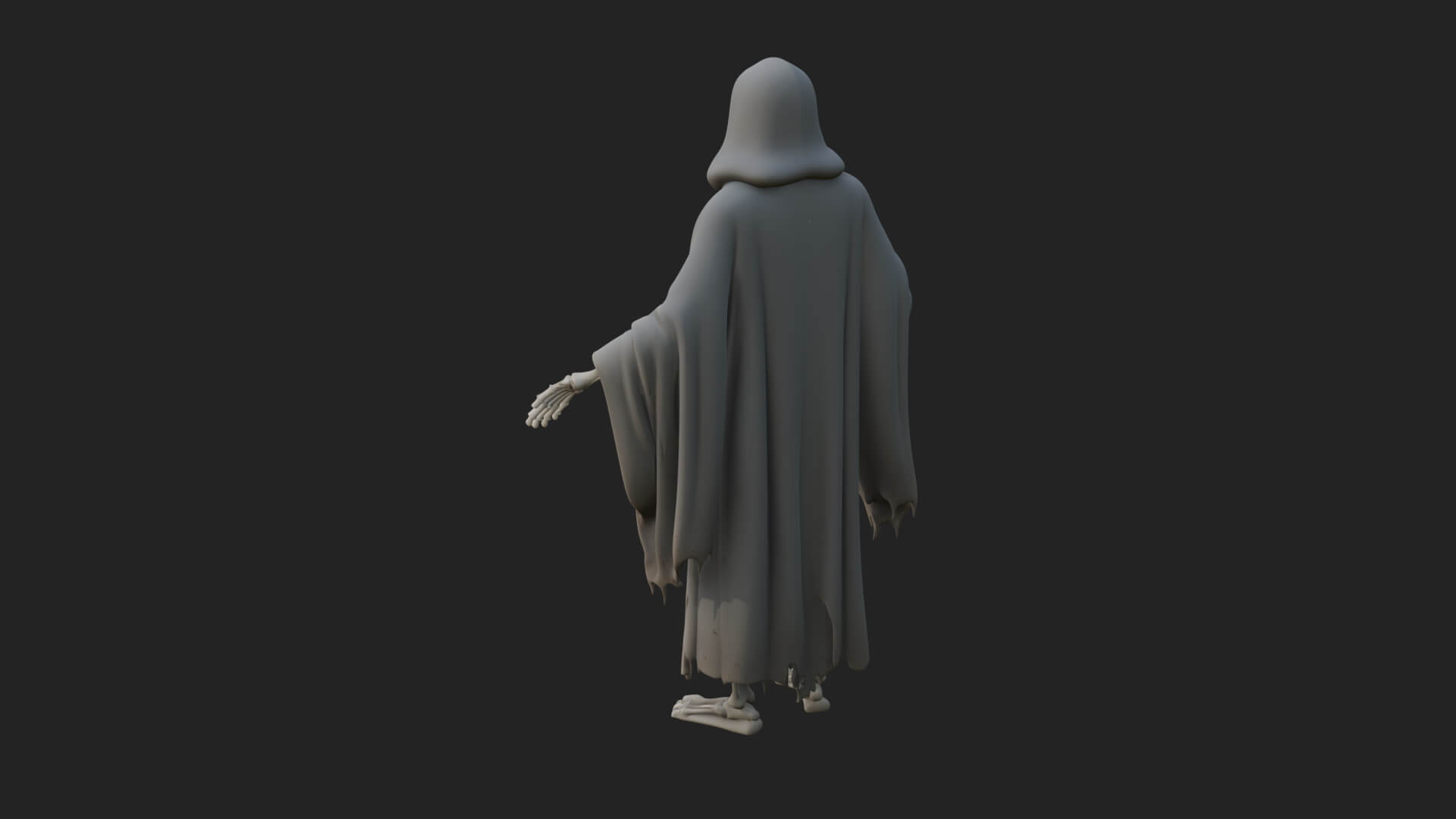 Hooded Skeleton Reaper Statue Design 21 3D Print Model 3D Model