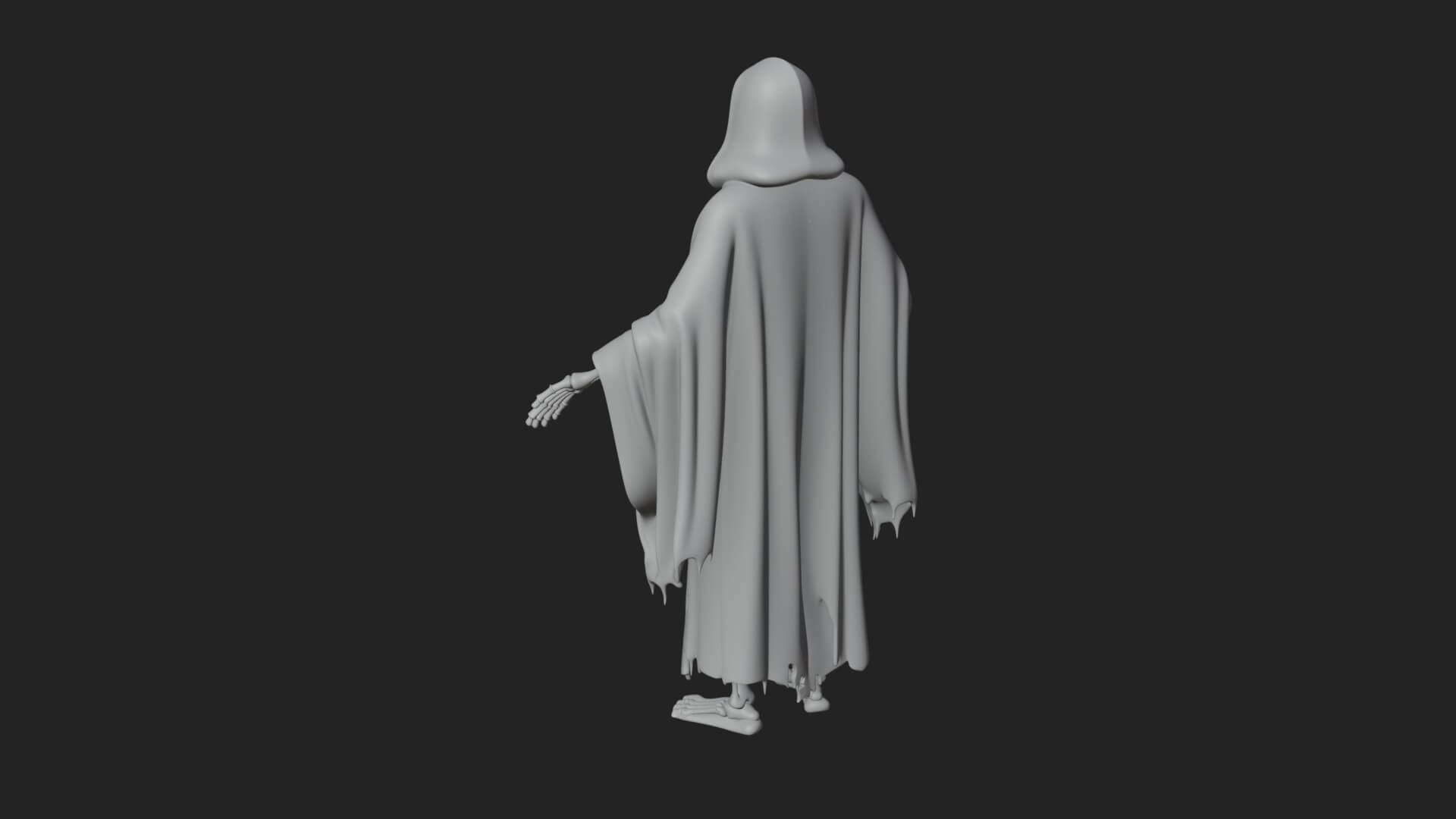 Hooded Skeleton Reaper Statue Design 21 3D Print Model 3D Model