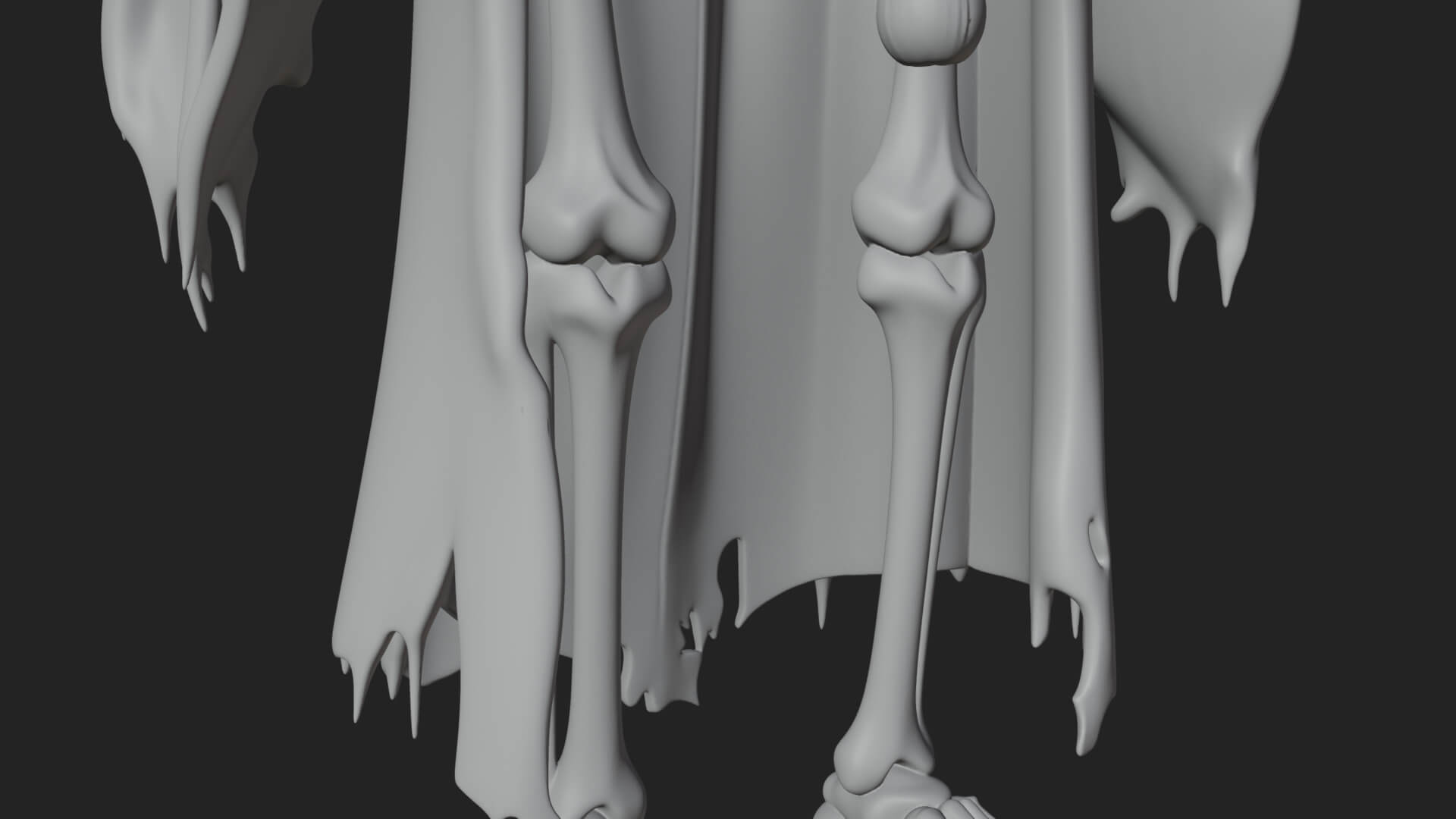 Hooded Skeleton Reaper Statue Design 21 3D Print Model 3D Model