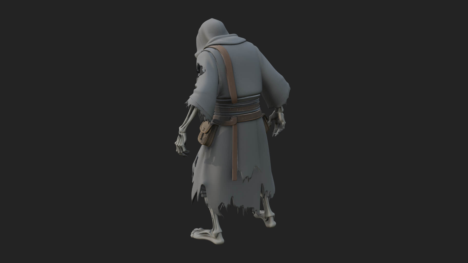 Hooded Skeleton Reaper Statue Design 22 3D Print Model 3D Model