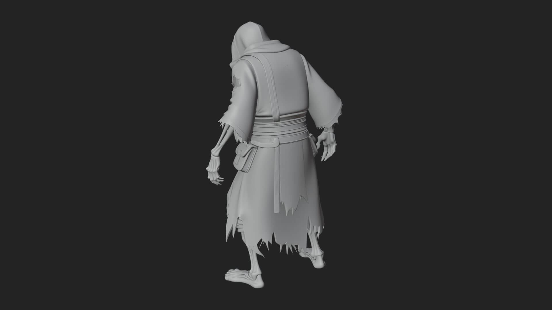 Hooded Skeleton Reaper Statue Design 22 3D Print Model 3D Model