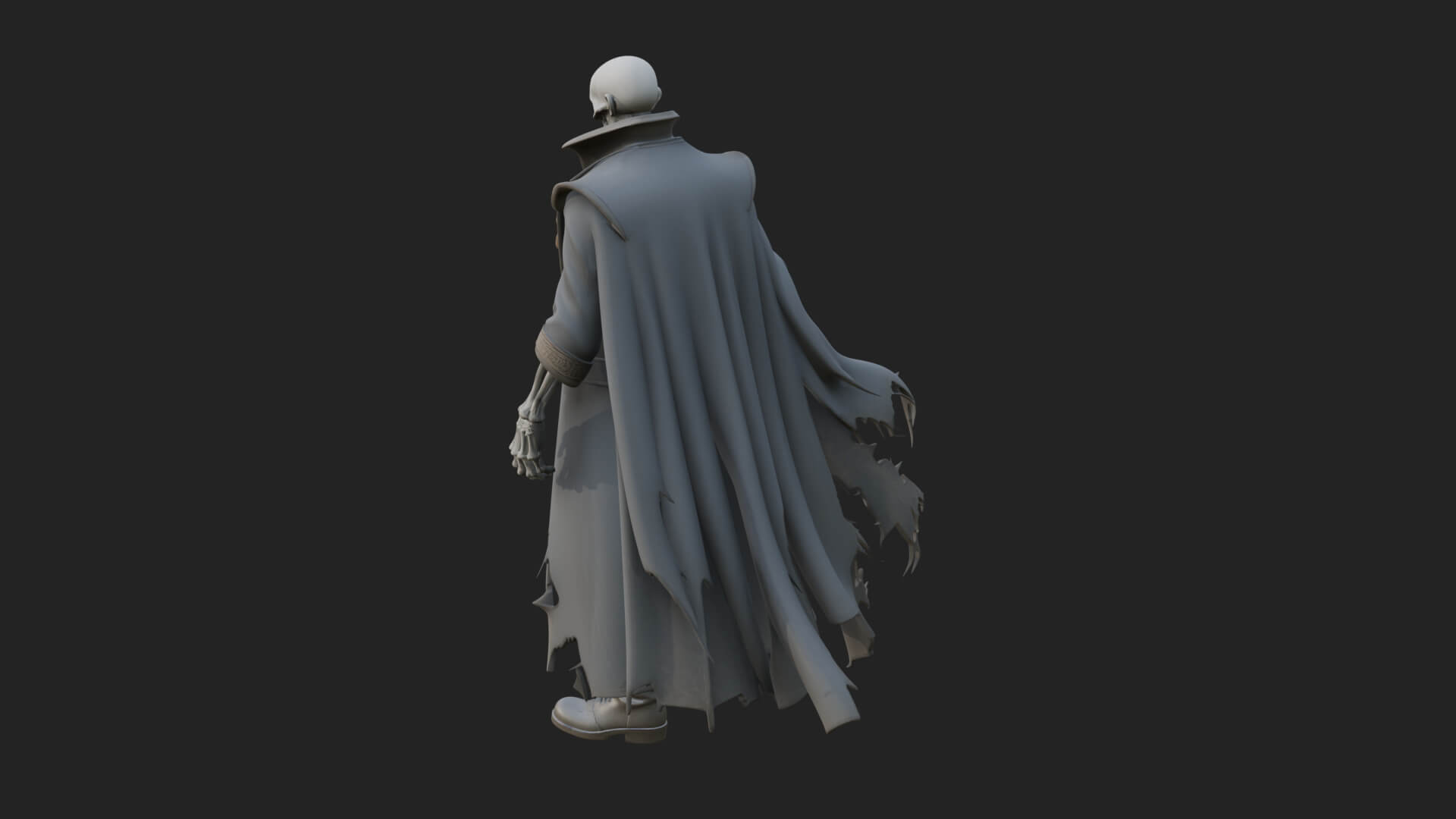 Hooded Skeleton Reaper Statue Design 24 3D Print Model 3D Model