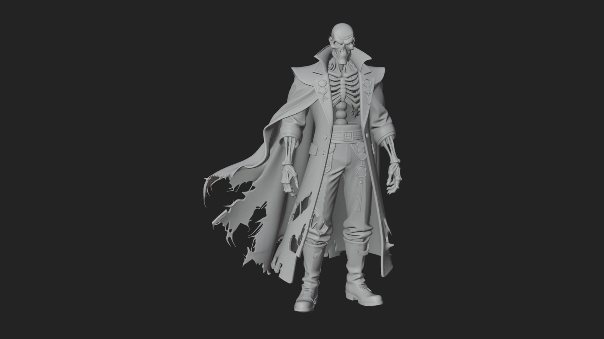 Hooded Skeleton Reaper Statue Design 24 3D Print Model 3D Model