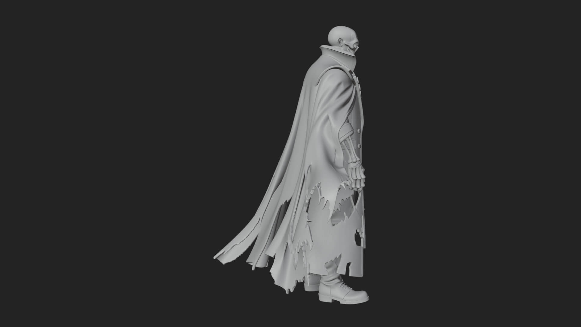 Hooded Skeleton Reaper Statue Design 24 3D Print Model 3D Model