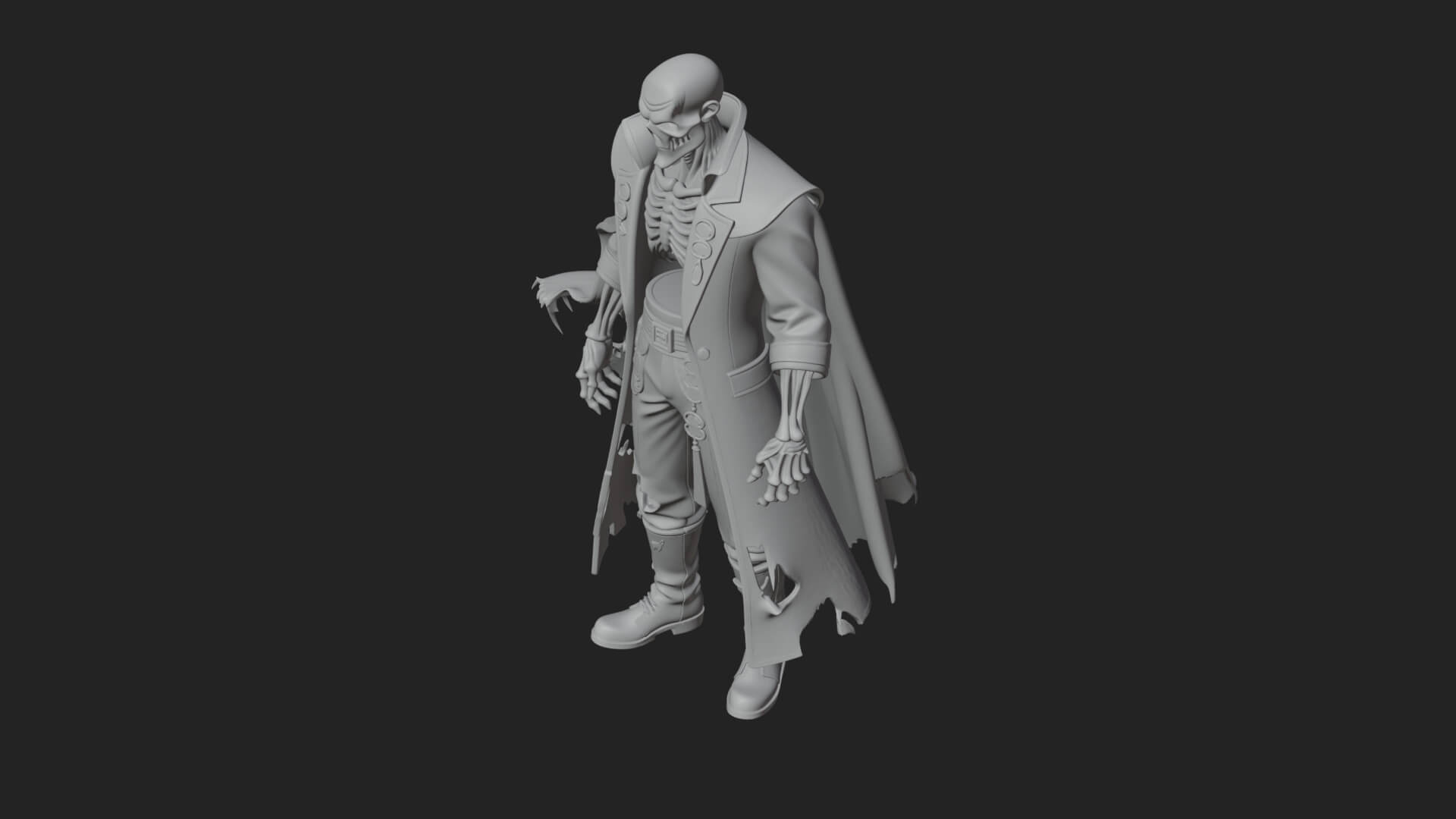 Hooded Skeleton Reaper Statue Design 24 3D Print Model 3D Model