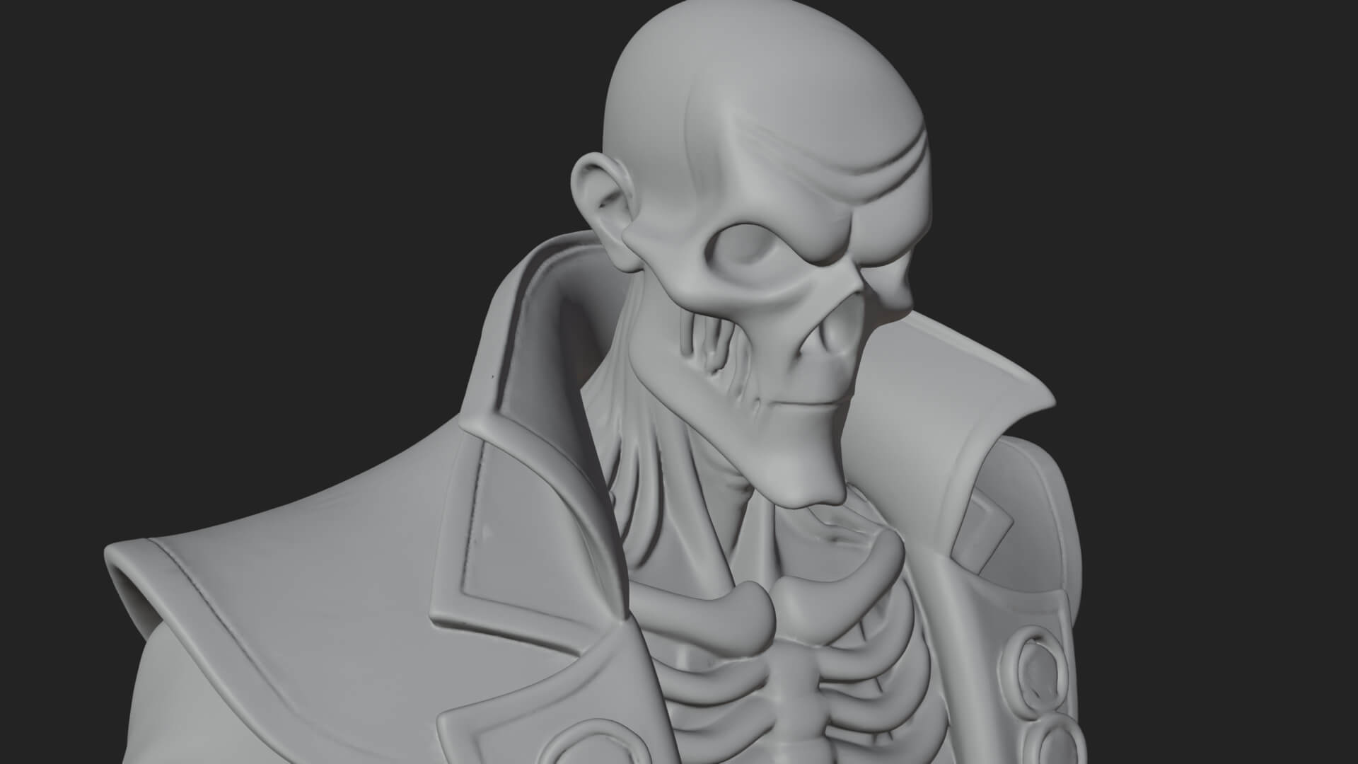Hooded Skeleton Reaper Statue Design 24 3D Print Model 3D Model