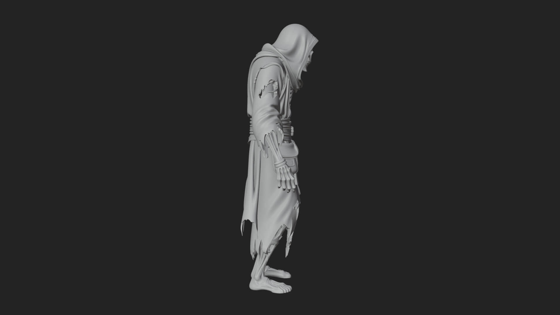 Hooded Skeleton Reaper Statue Design 25 3D Print Model 3D Model
