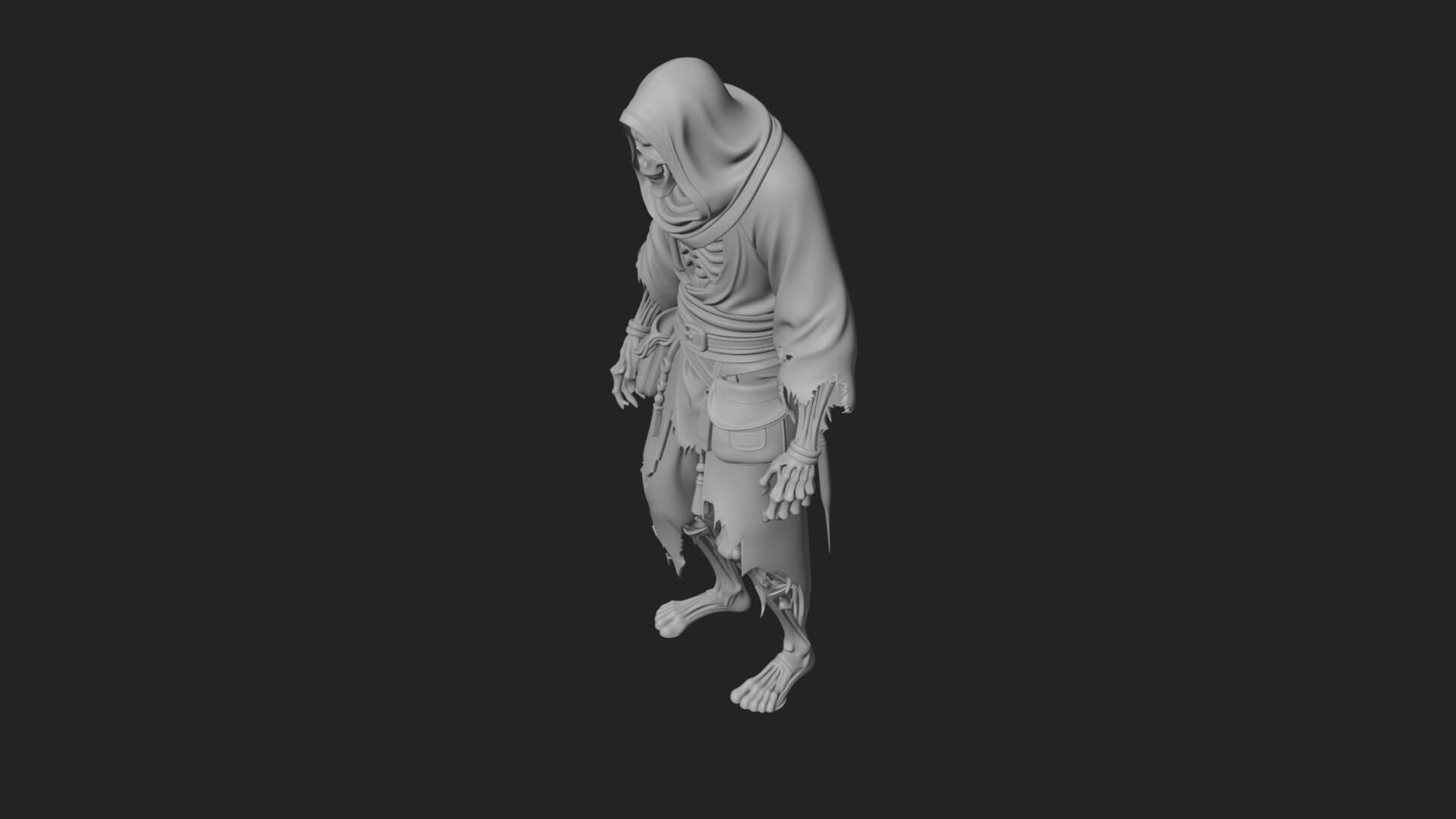 Hooded Skeleton Reaper Statue Design 25 3D Print Model 3D Model