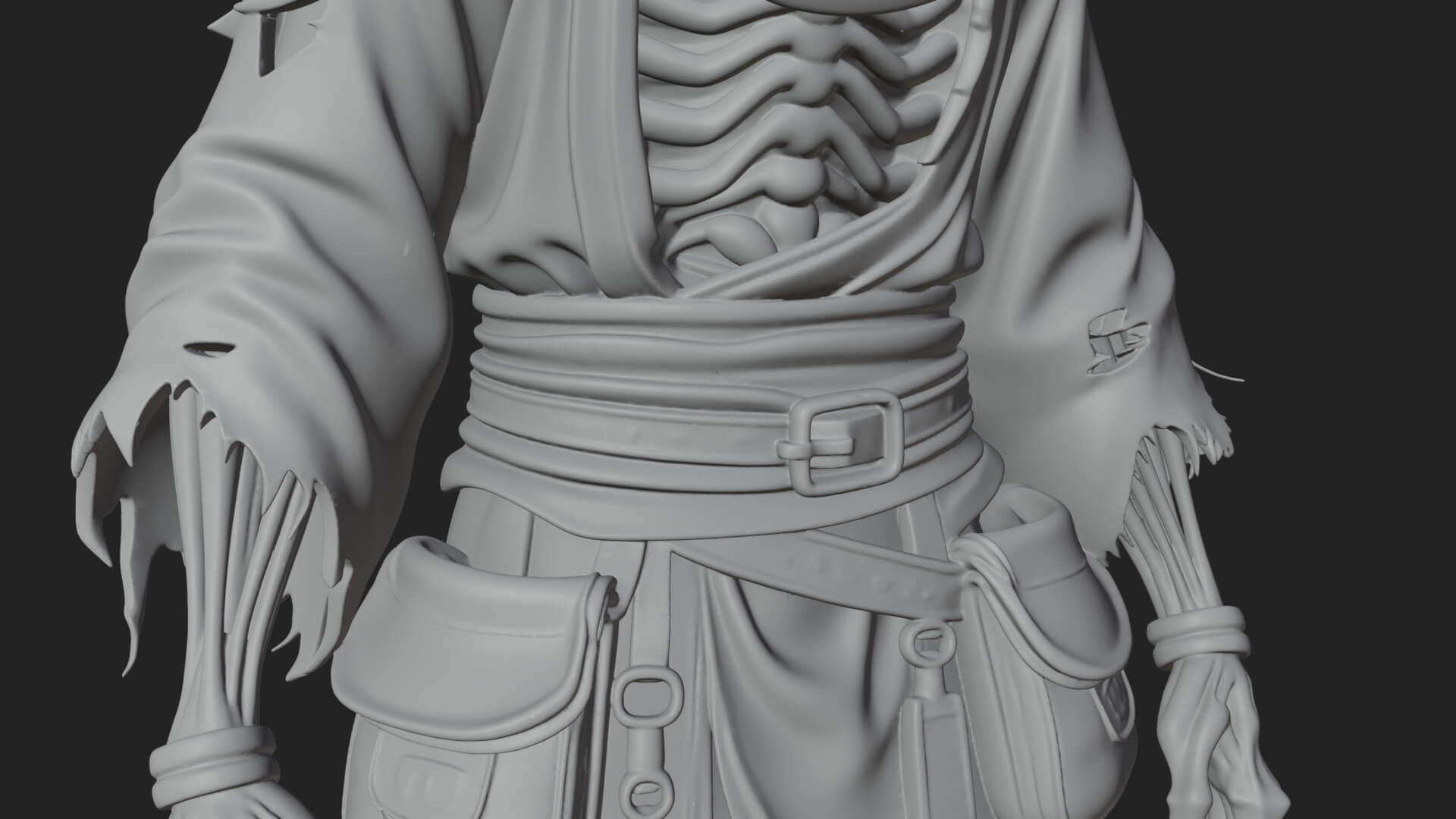 Hooded Skeleton Reaper Statue Design 25 3D Print Model 3D Model