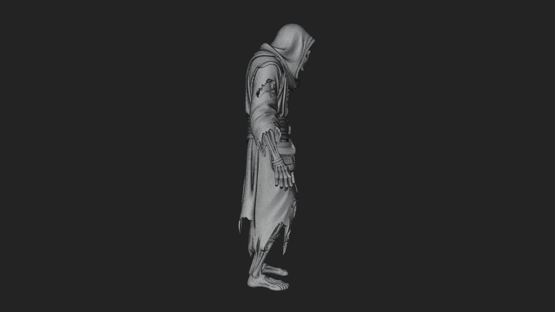 Hooded Skeleton Reaper Statue Design 25 3D Print Model 3D Model