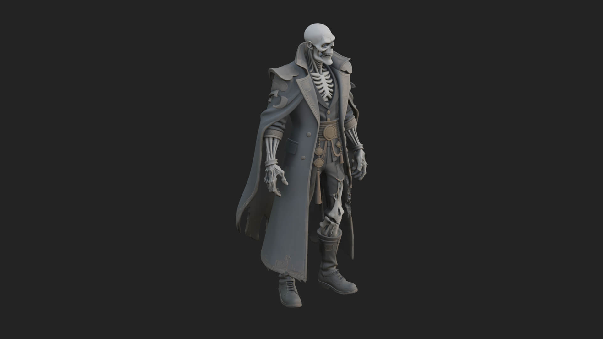 Hooded Skeleton Reaper Statue Design 26 3D Print Model 3D Model