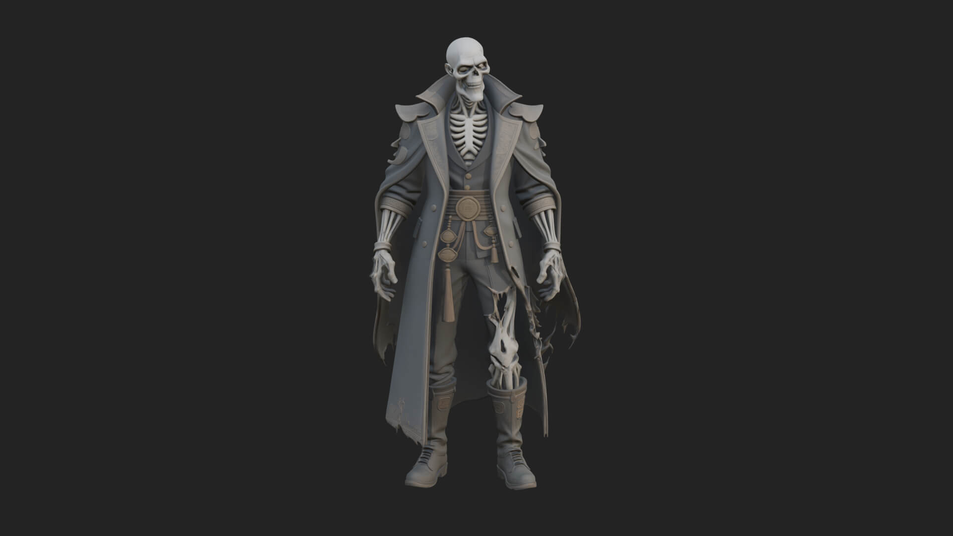 Hooded Skeleton Reaper Statue Design 26 3D Print Model 3D Model