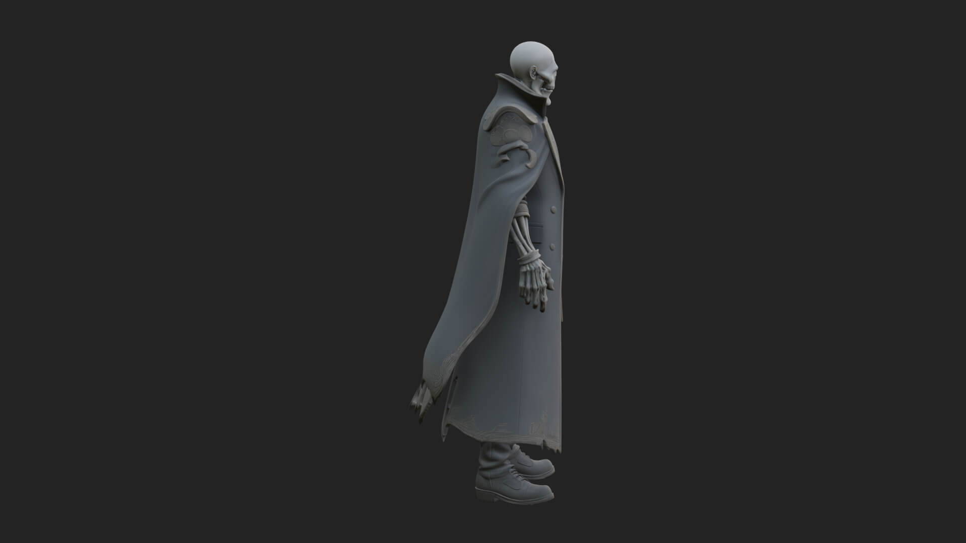 Hooded Skeleton Reaper Statue Design 26 3D Print Model 3D Model