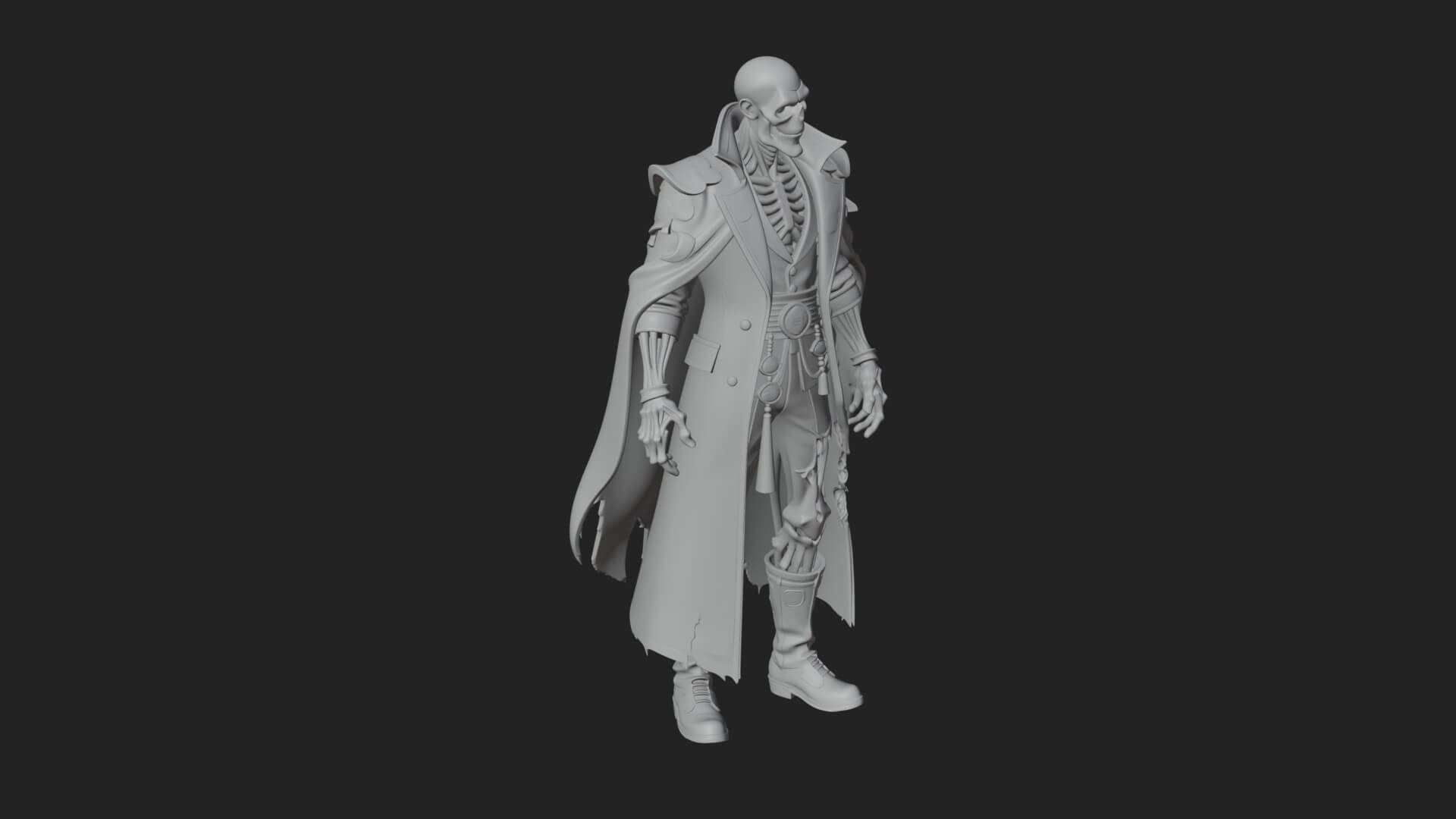Hooded Skeleton Reaper Statue Design 26 3D Print Model 3D Model